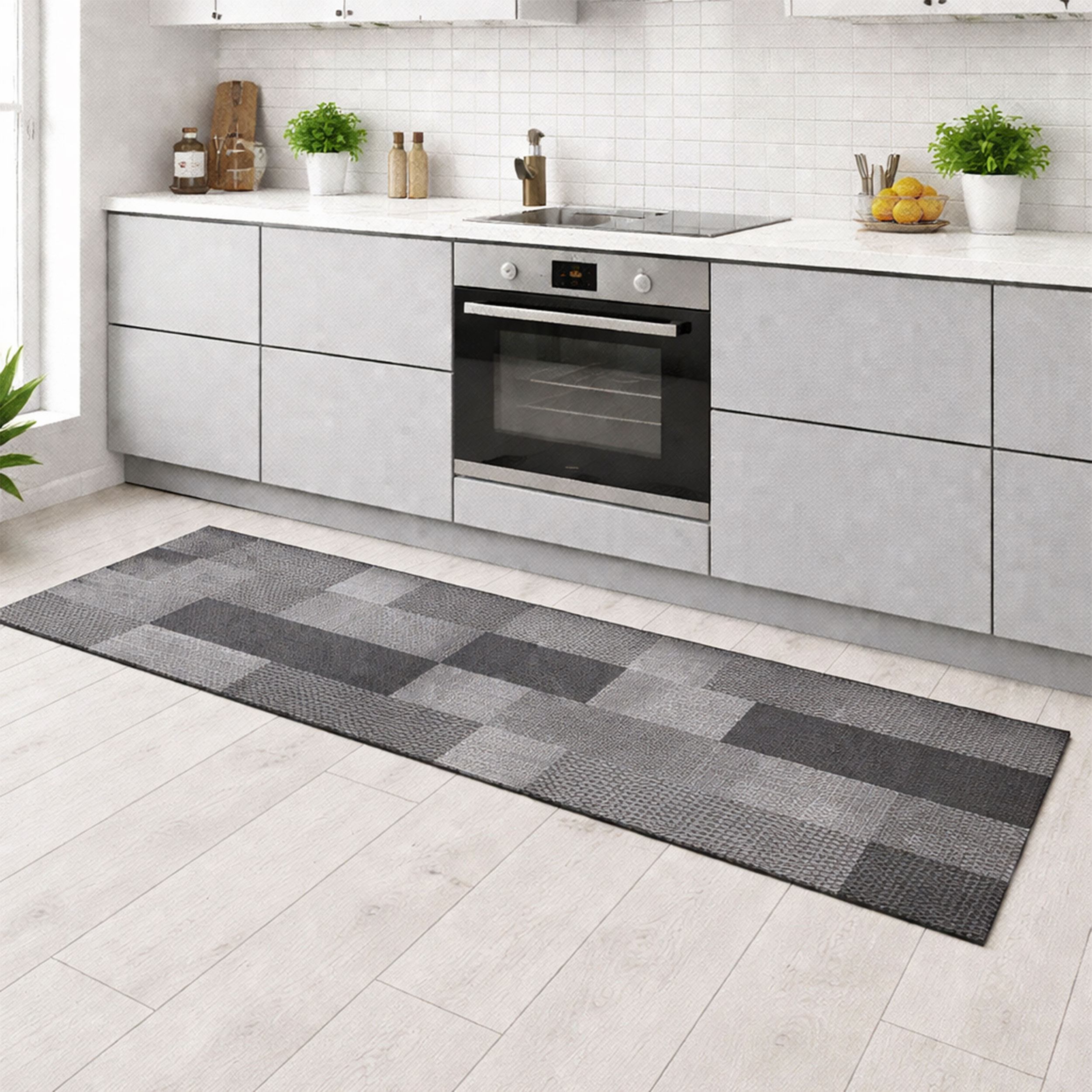 Kitchen Rectangles Black and White Image
