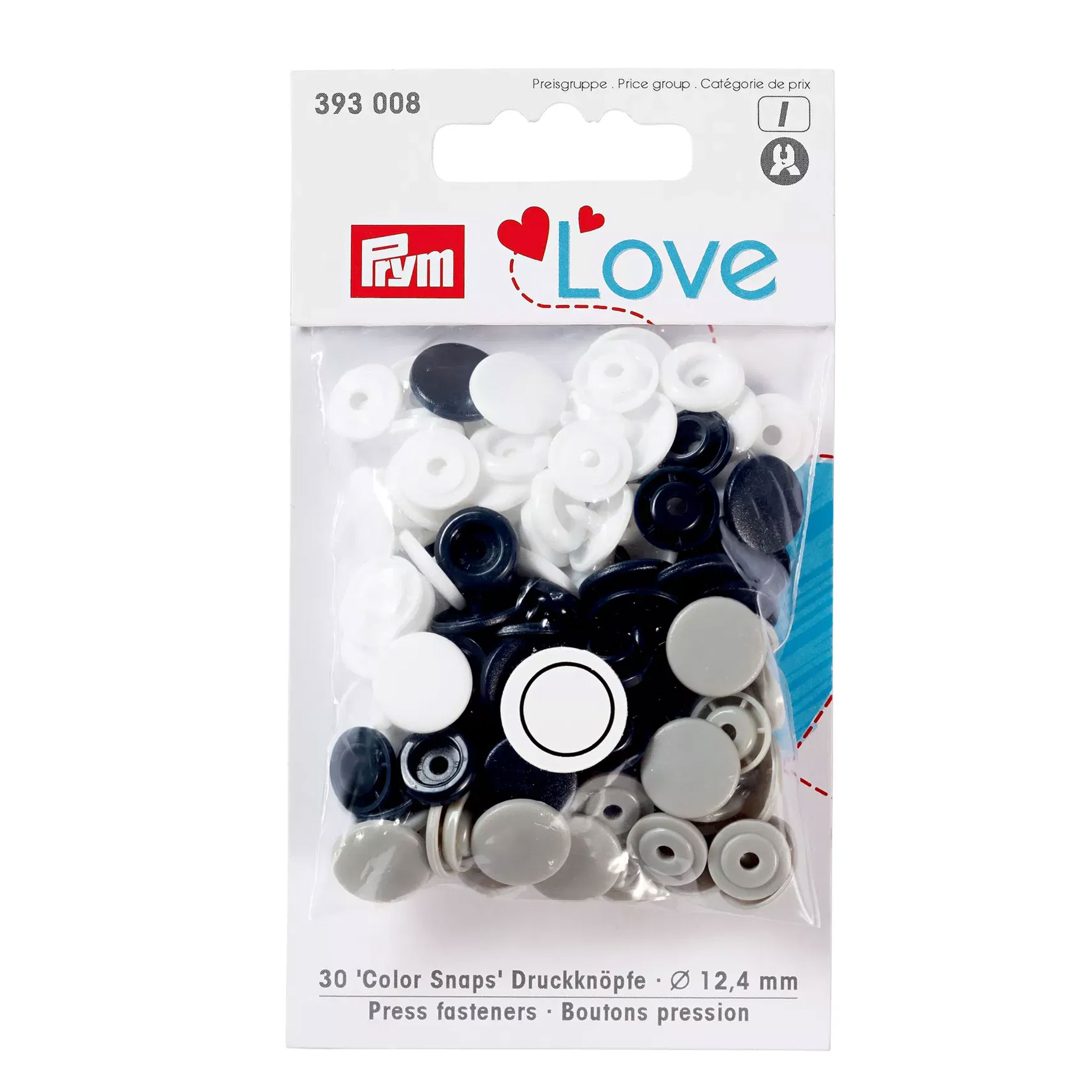 Neutral Colour Snap Prym Love 12.4 mm pressure buttons Image