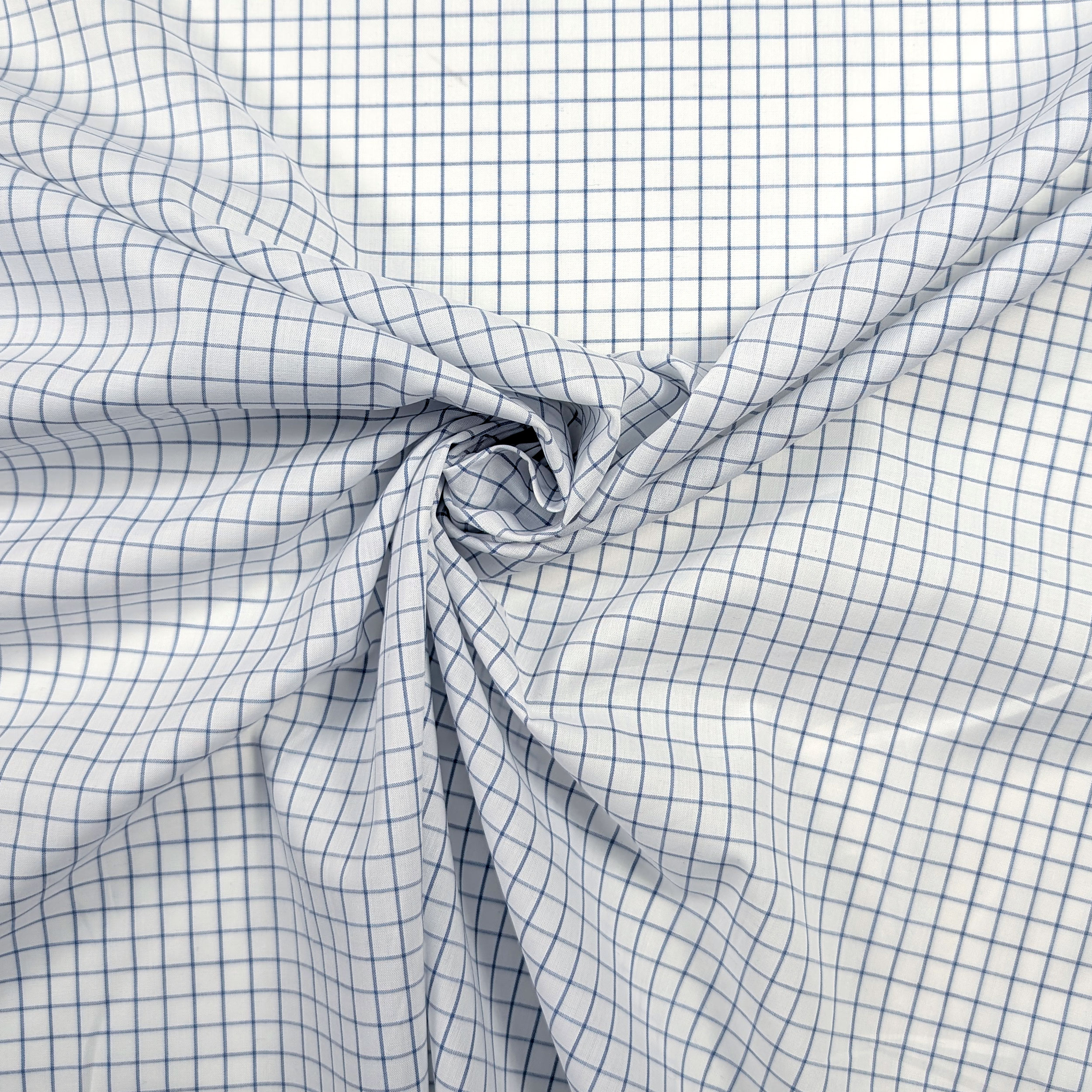 Cotton for Shirts Large Squares Light Blue Image