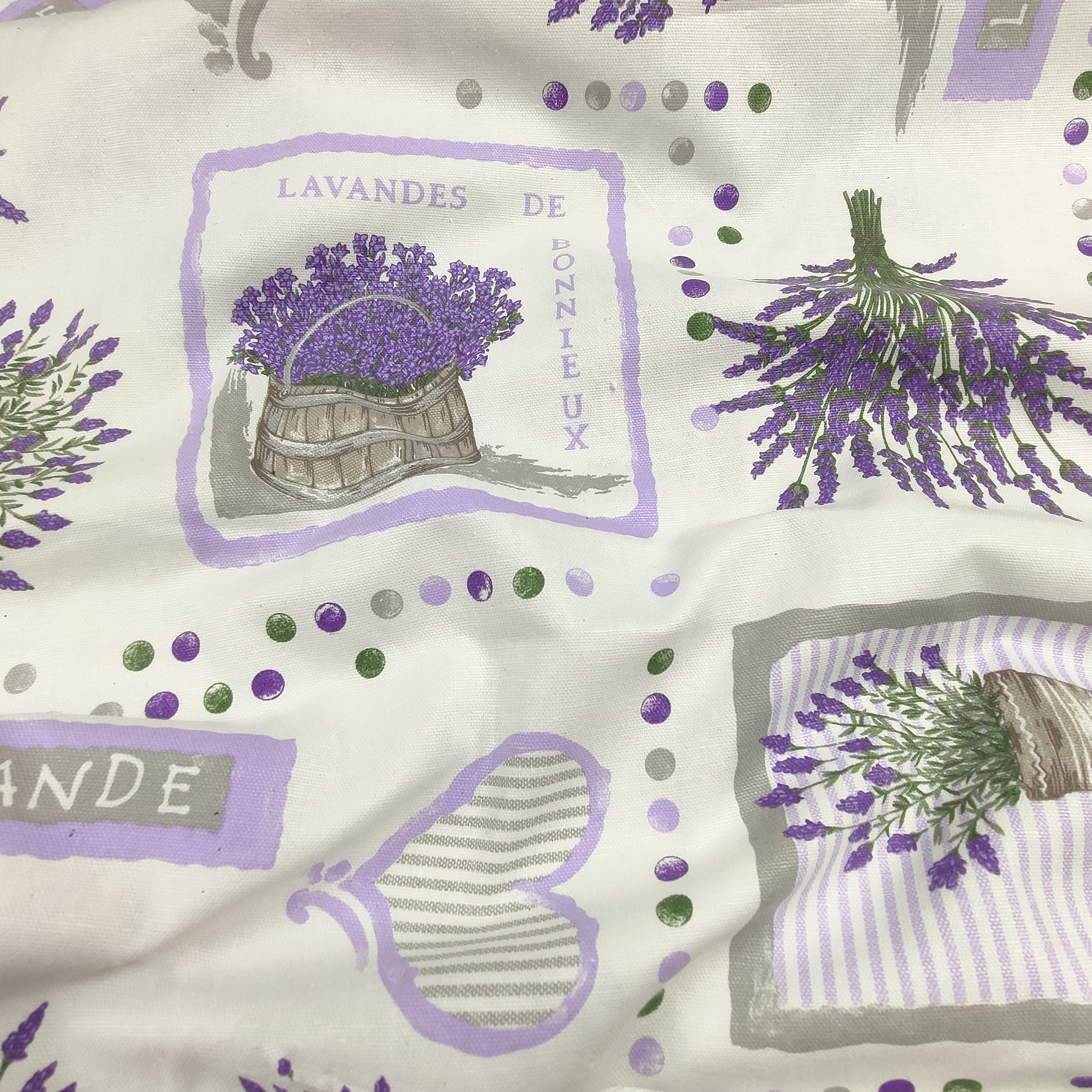 Stoff für Shabby Chic Tischtuch Lavendel