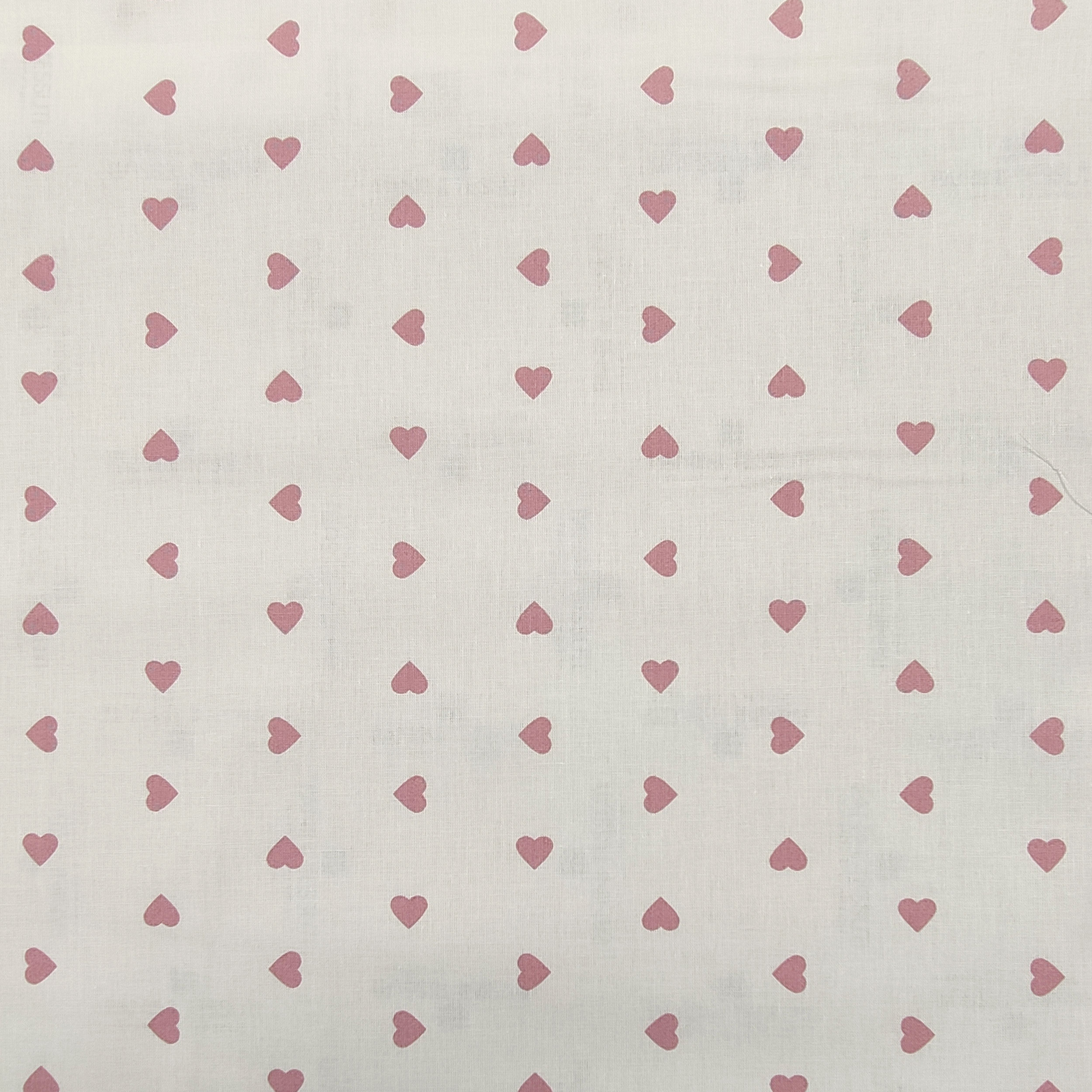 Tela de algodón Corazones Fondo blanco 1