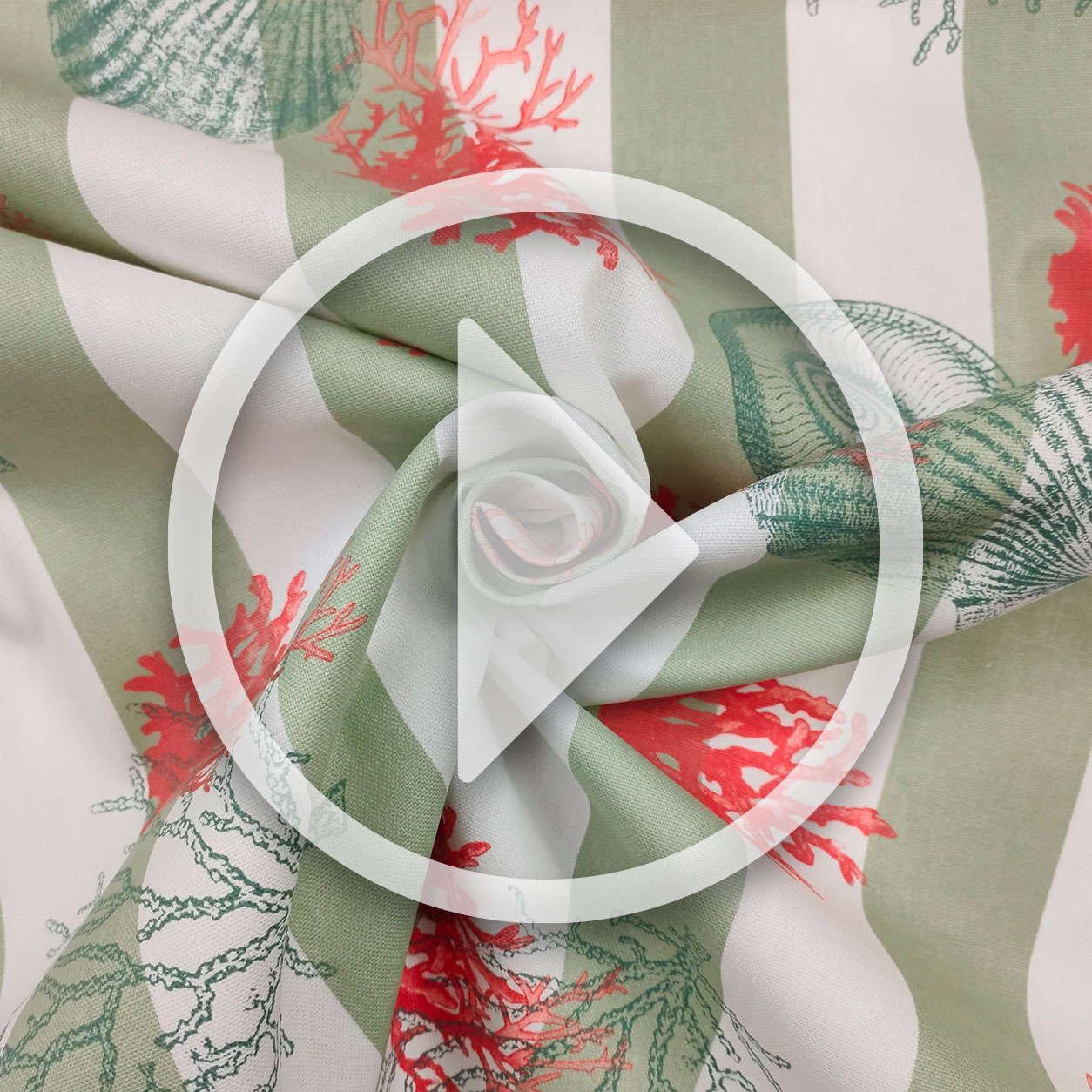 Furnishing Coastal Shells Cotton Panama  Image