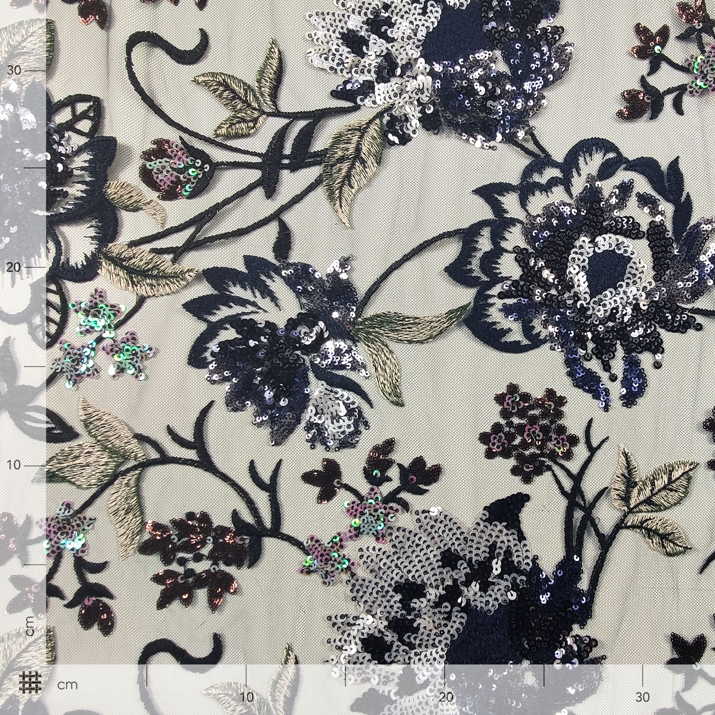Lace High Fashion Flowers Sequins