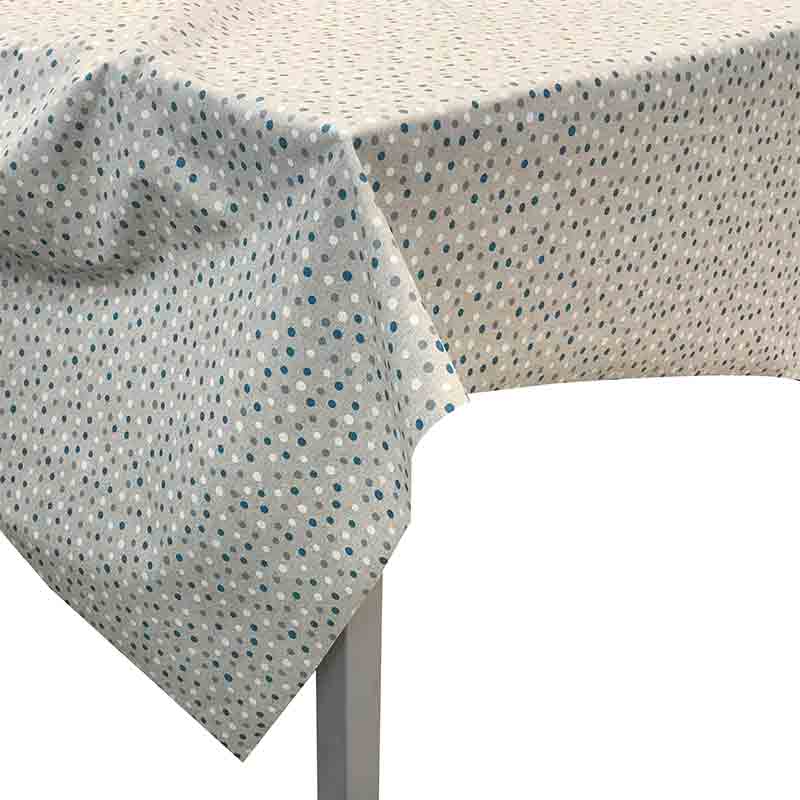Nappe en résine découpée Résistant aux taches Bleu à pois 100x140 cm Image