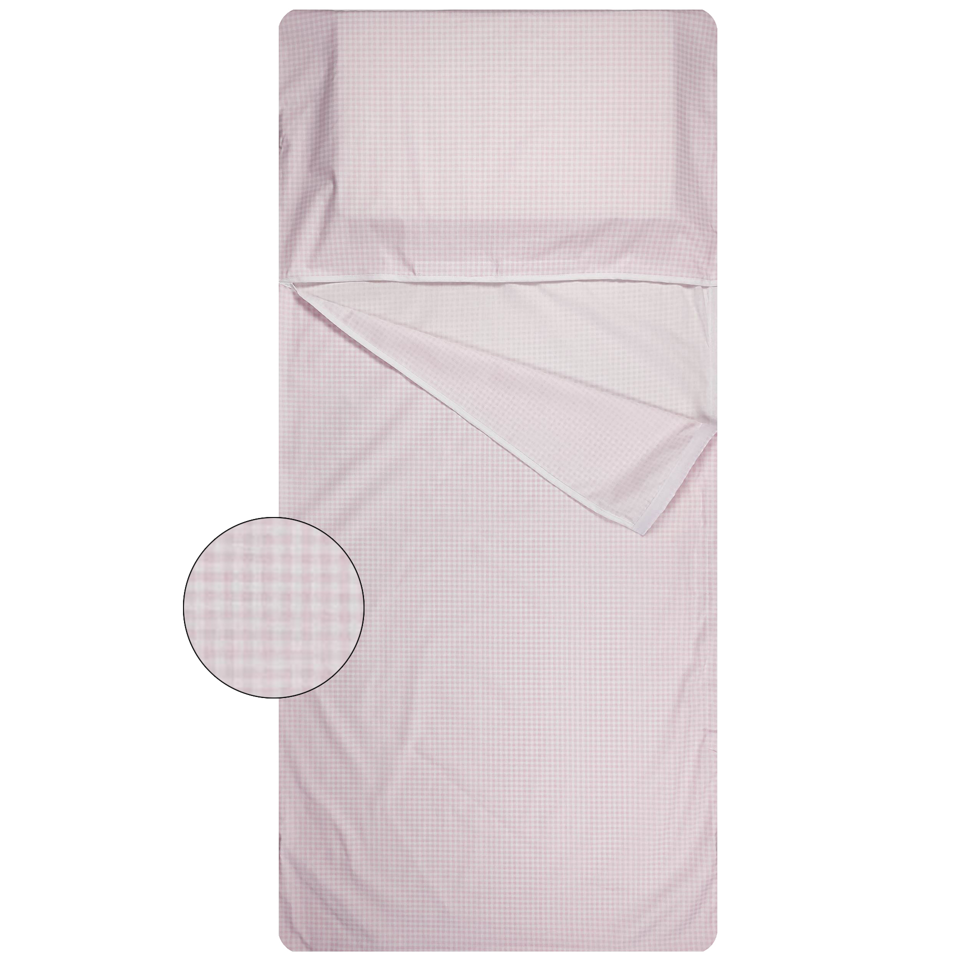 Sac de couchage d'été à carreaux roses