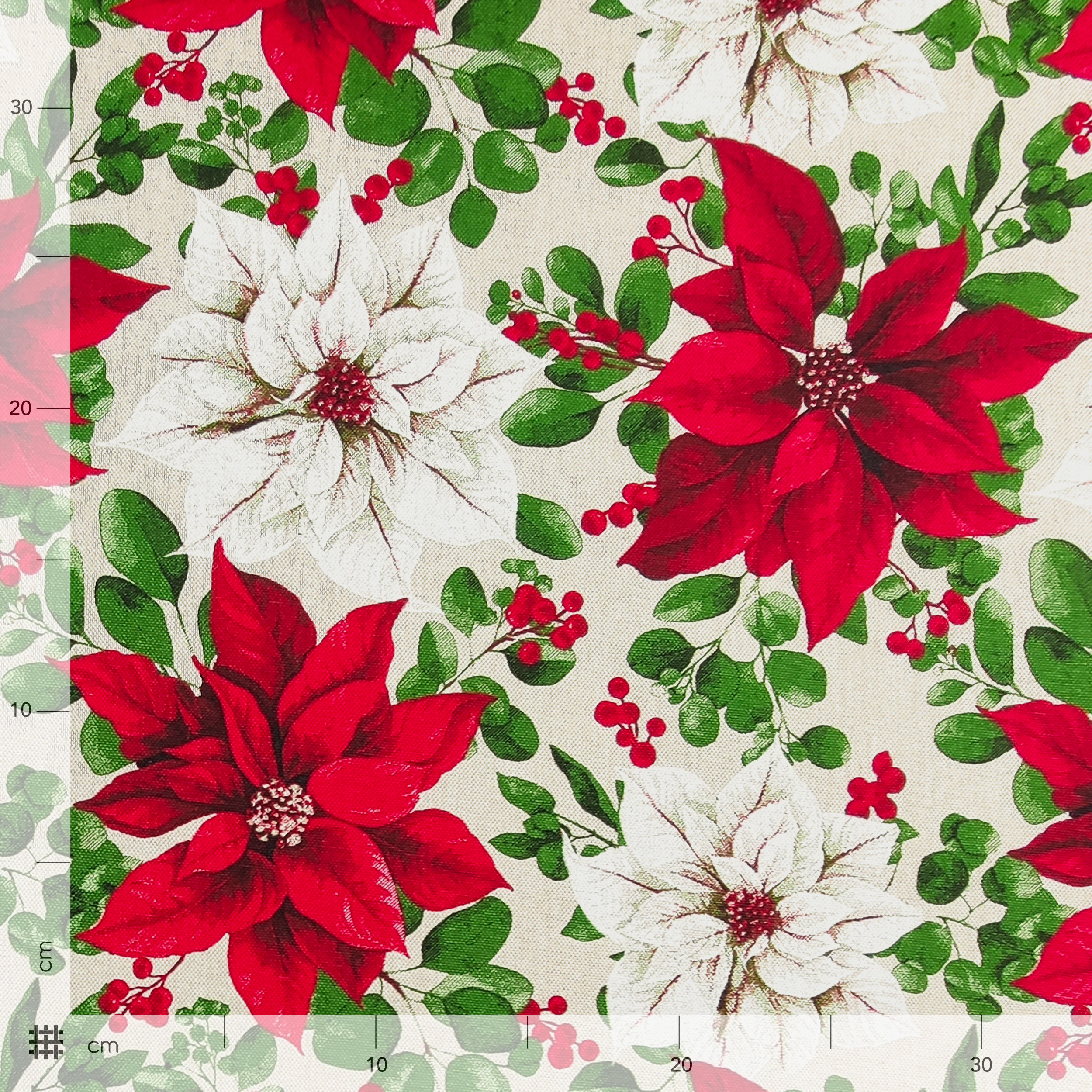 Mélange de coton Étoiles de Noël H 280 cm