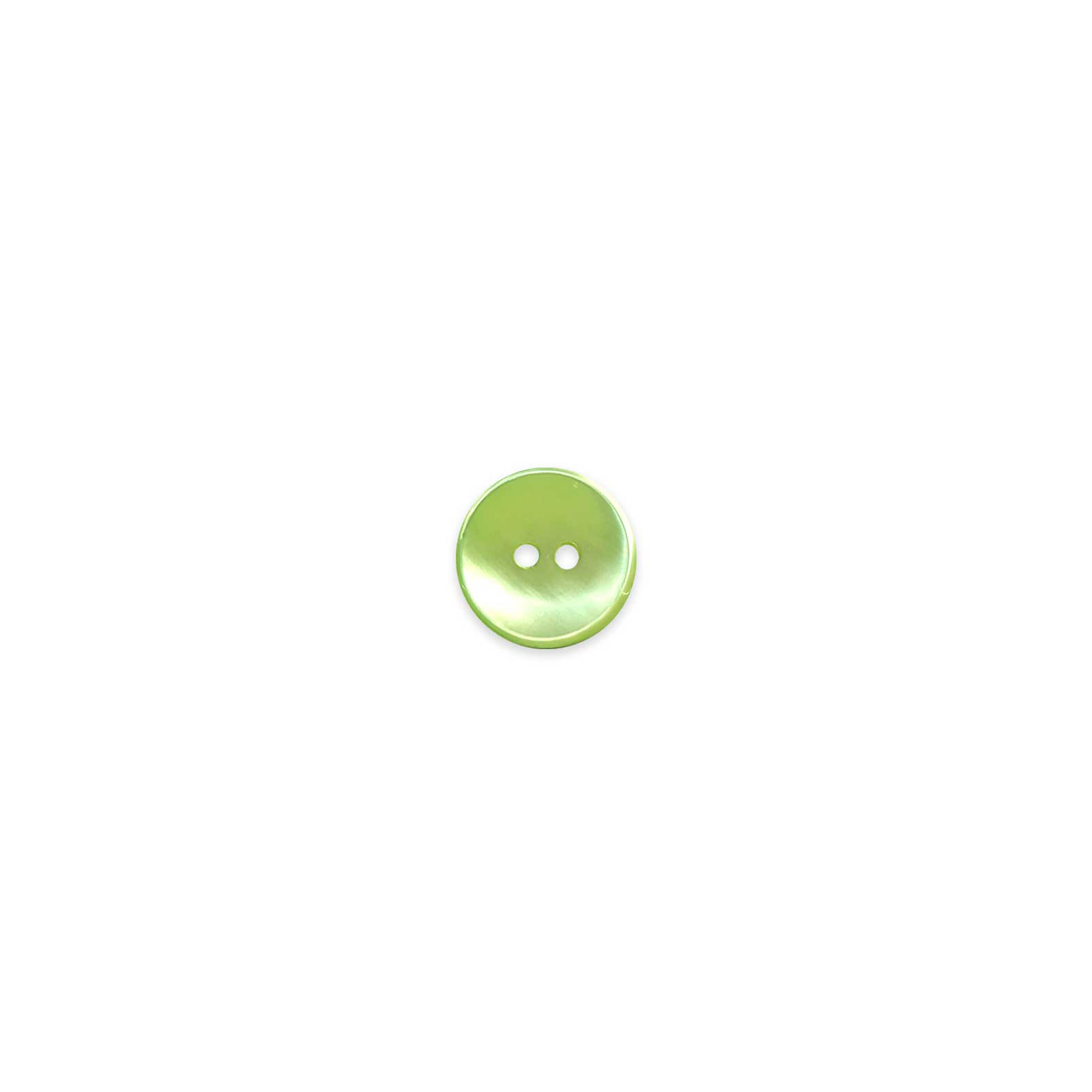 Mother-of-pearl button 2 holes Apple Green Image