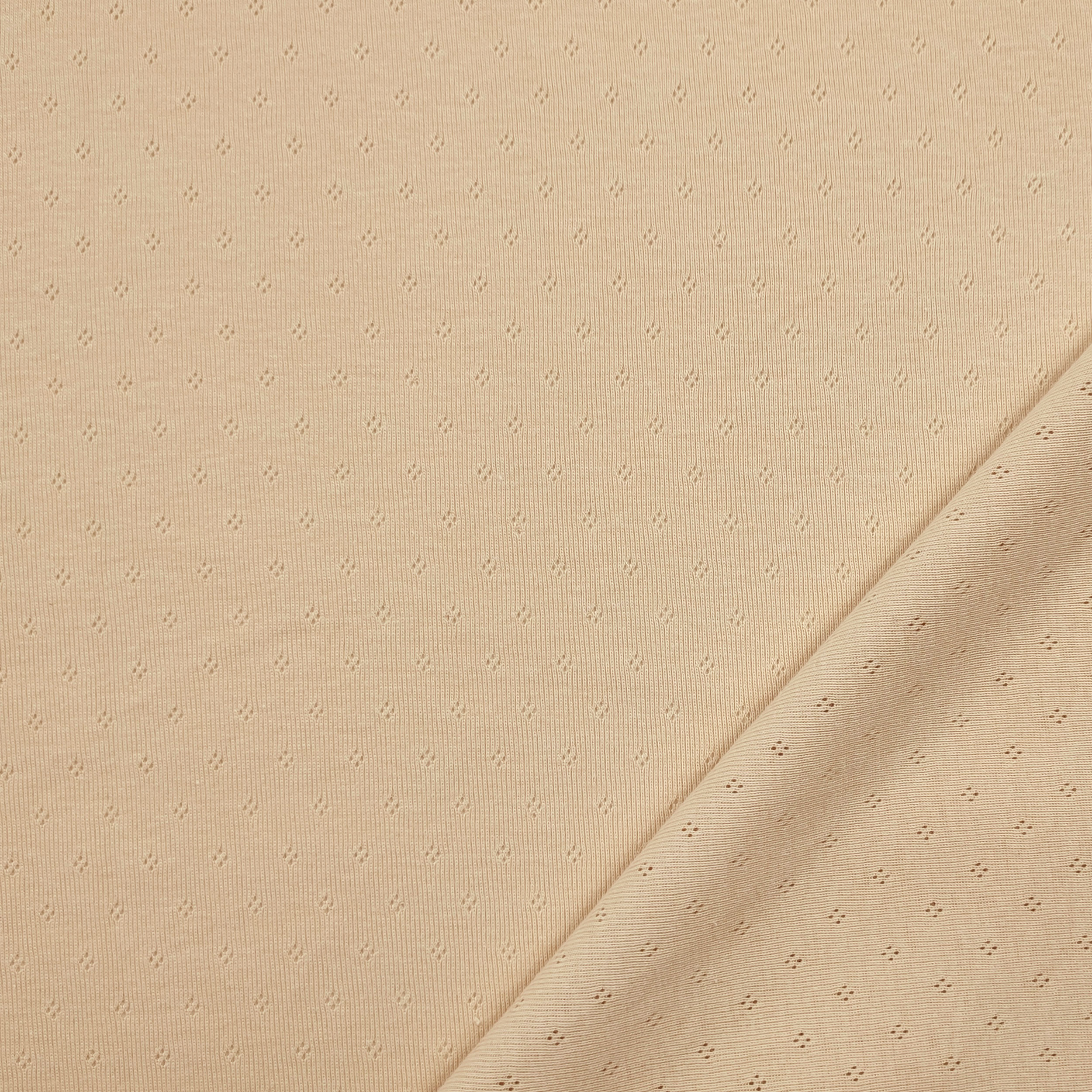Openwork Beige Cotton Jersey Image