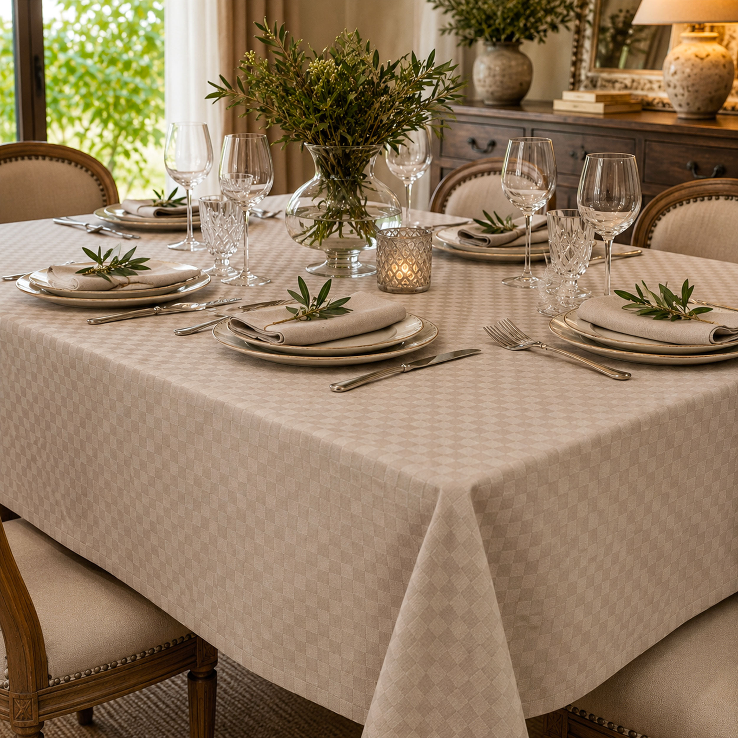 Tablecloth Yarn-Dyed Cotton - Checks Image