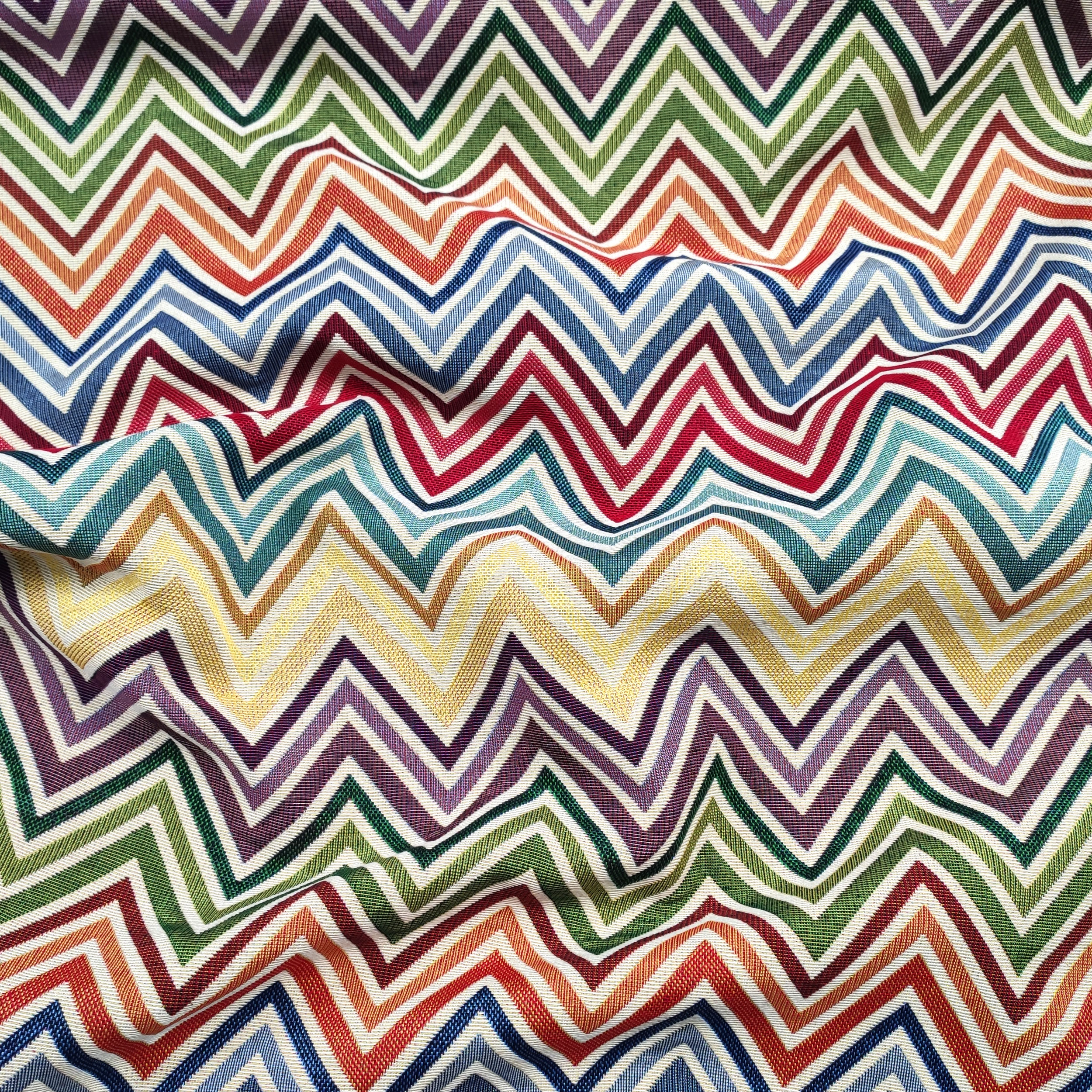 Gobelin Fantasy Zig Zag rayures multicolores