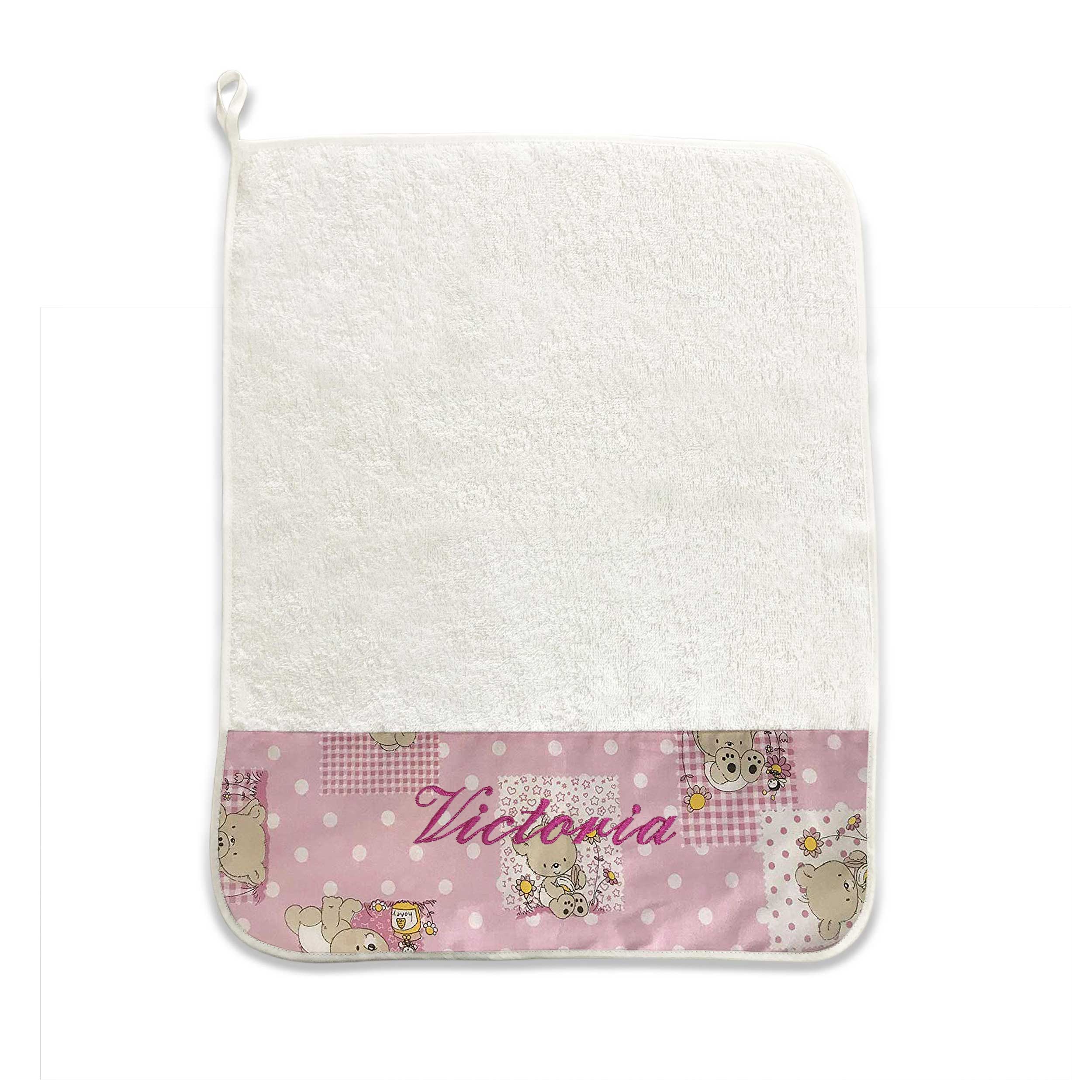 Pink Bears and Bees Towel Image