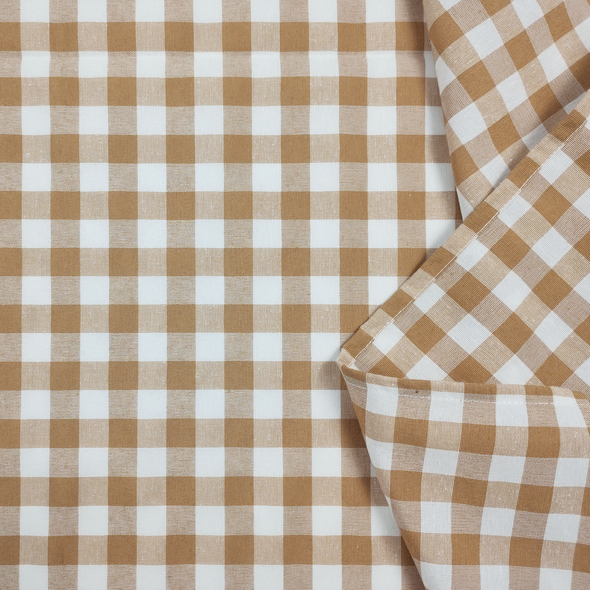 Checked tablecloth Biscuit 140x140 cm Image