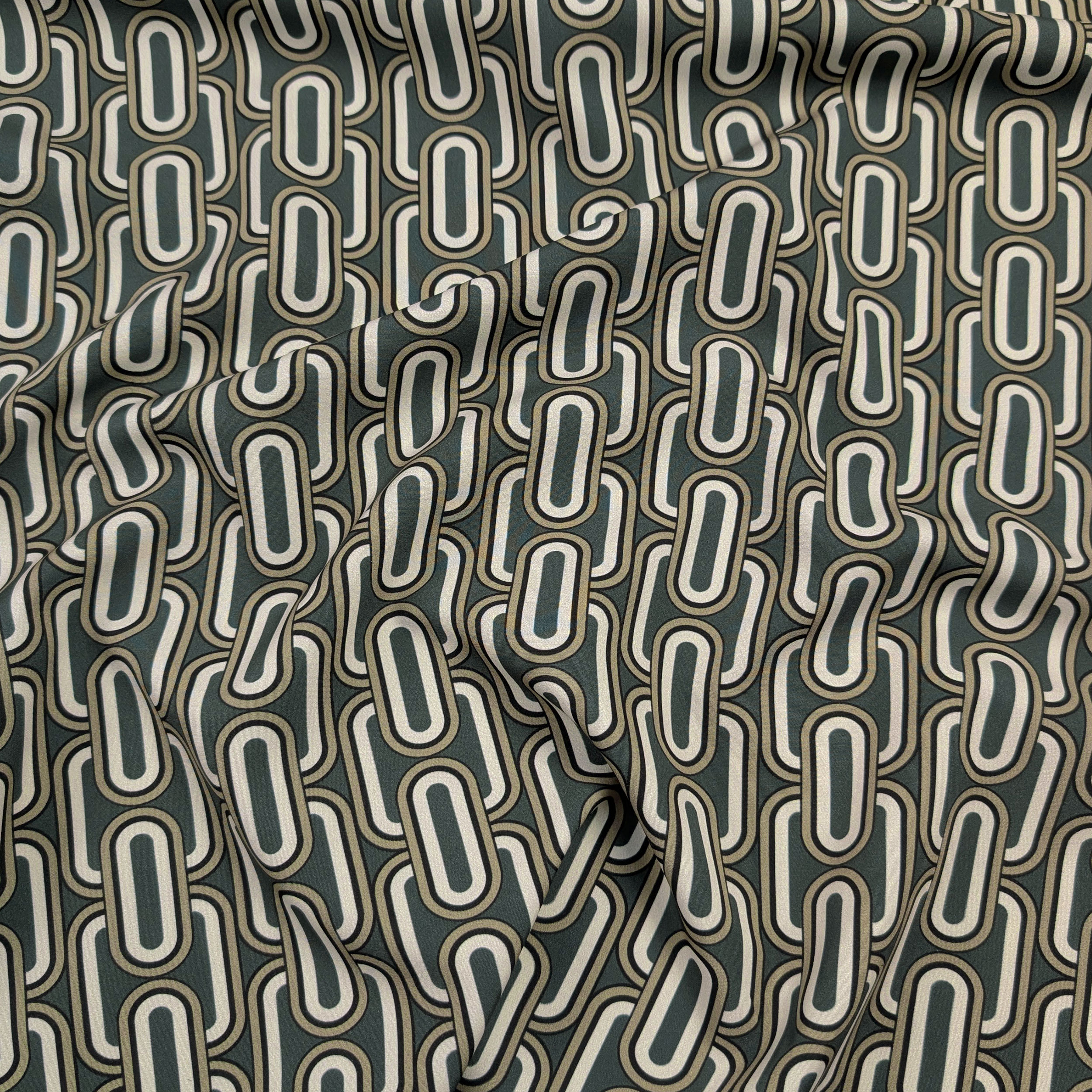 Cutout Comfort Geometric Pattern Lead Grey 70x145 cm Image