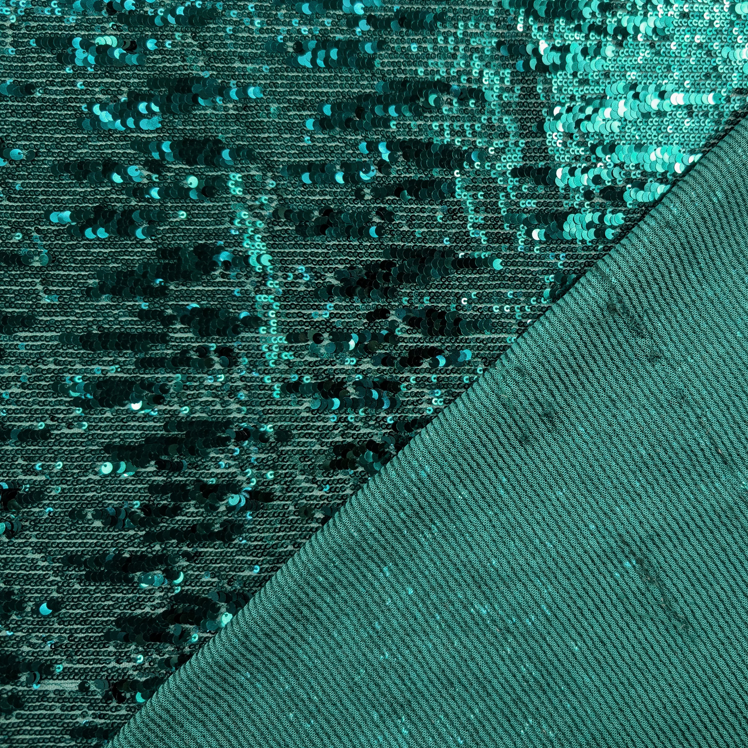 Cascading Sequins on Tulle Fabric Image