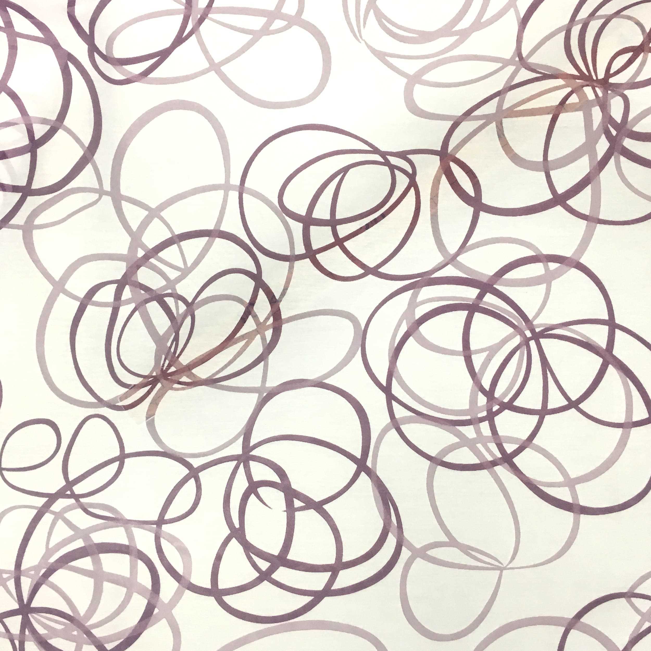 Curtain remnant Devorè Circles Purple 200x320 cm Image