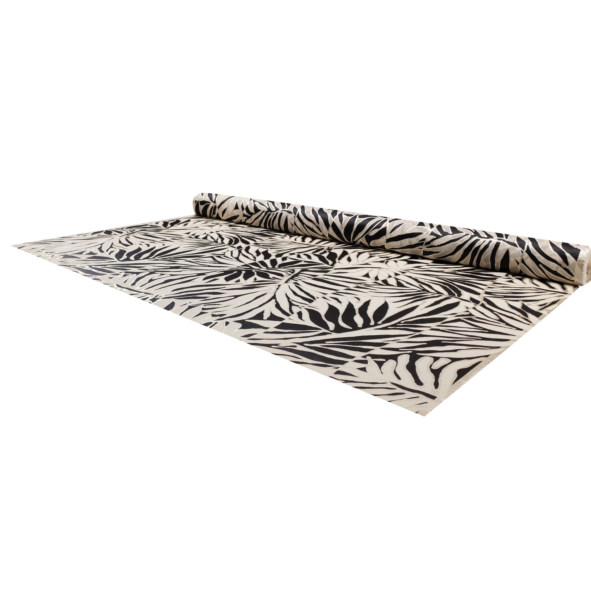 Devorè High Fashion Leaves Beige and Black