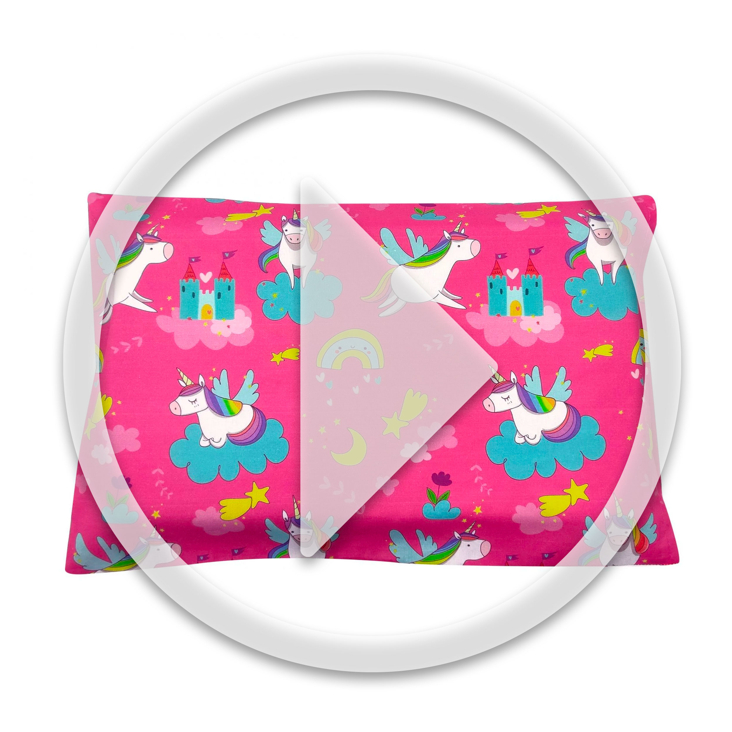 Taie d'oreiller Licornes et châteaux - Panini Fabrics Image