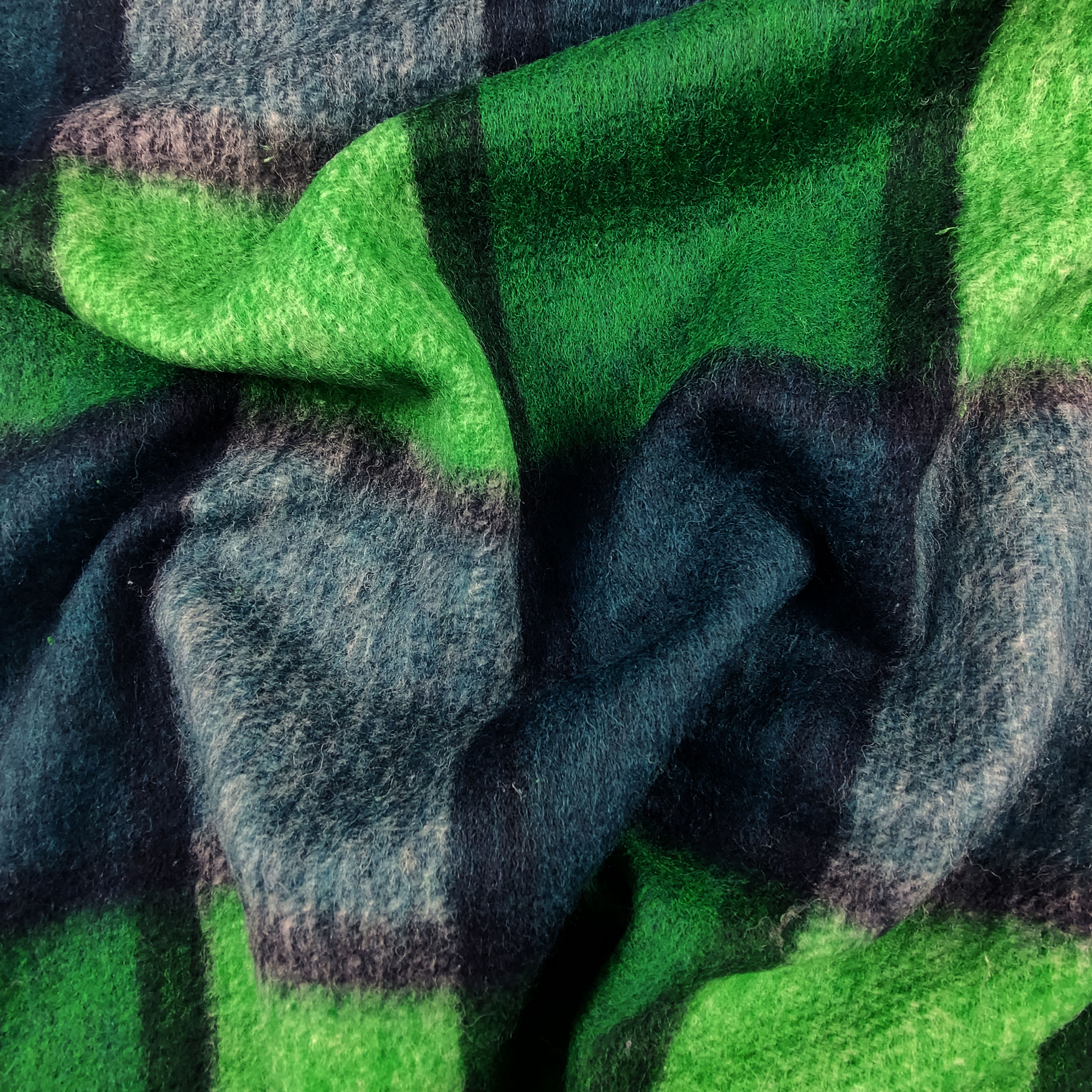 Tartan Quadrettoni Bleu et tons émeraude