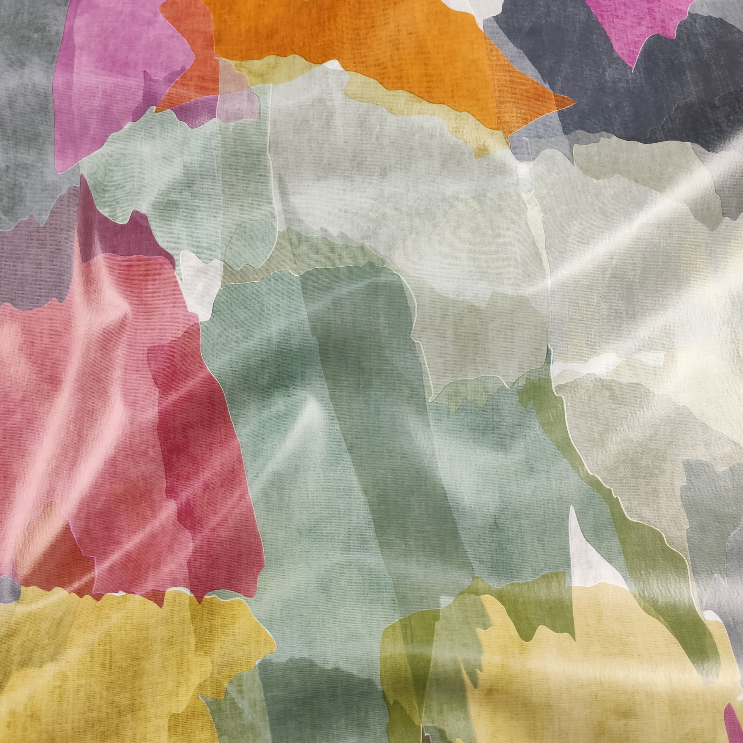 Plastic-coated tablecloth fabric Abstract Multicolour pattern