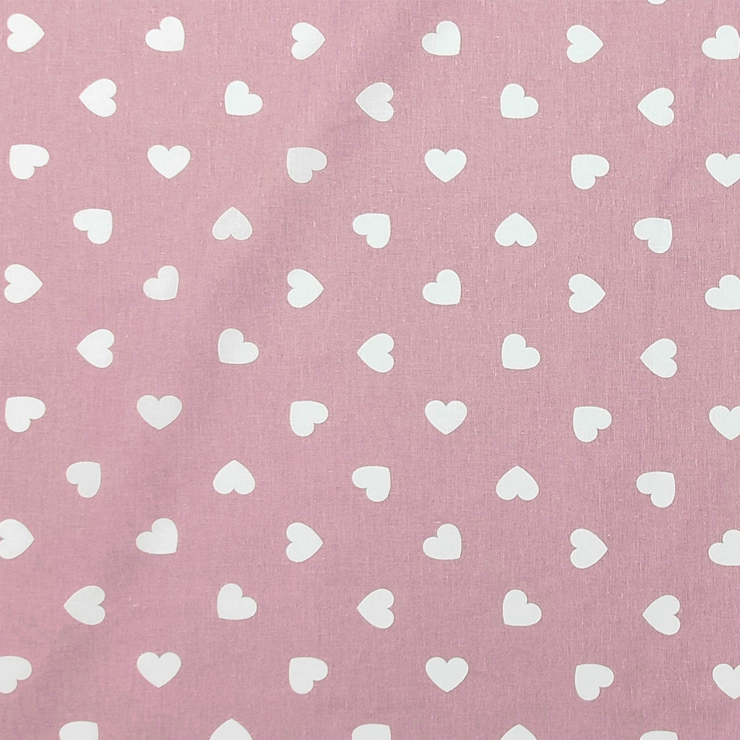 Summer Sleeping Bag White Hearts with Antique Pink Background Image
