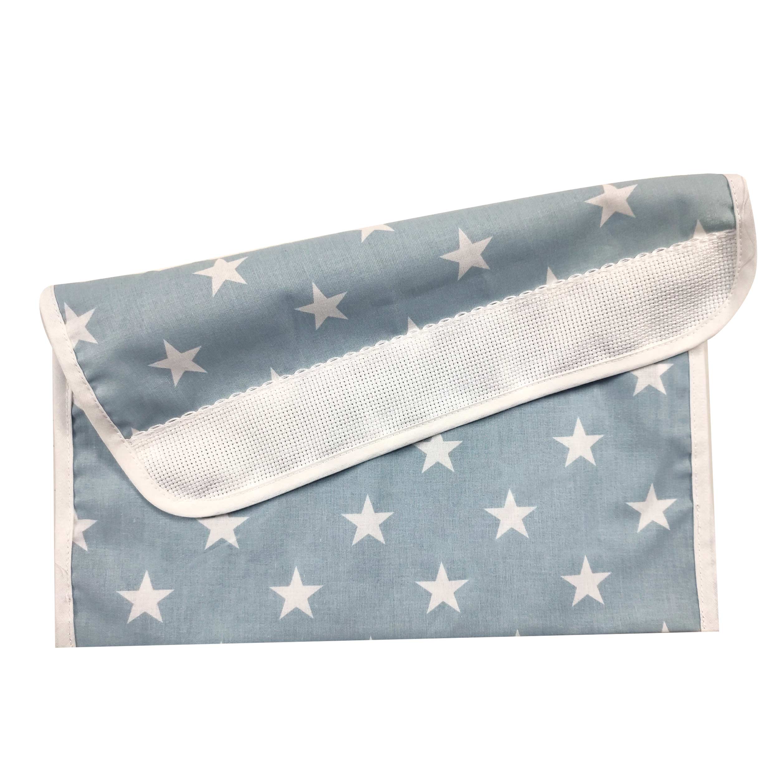 Porte-bavoir Étoiles blanches sur fond bleu