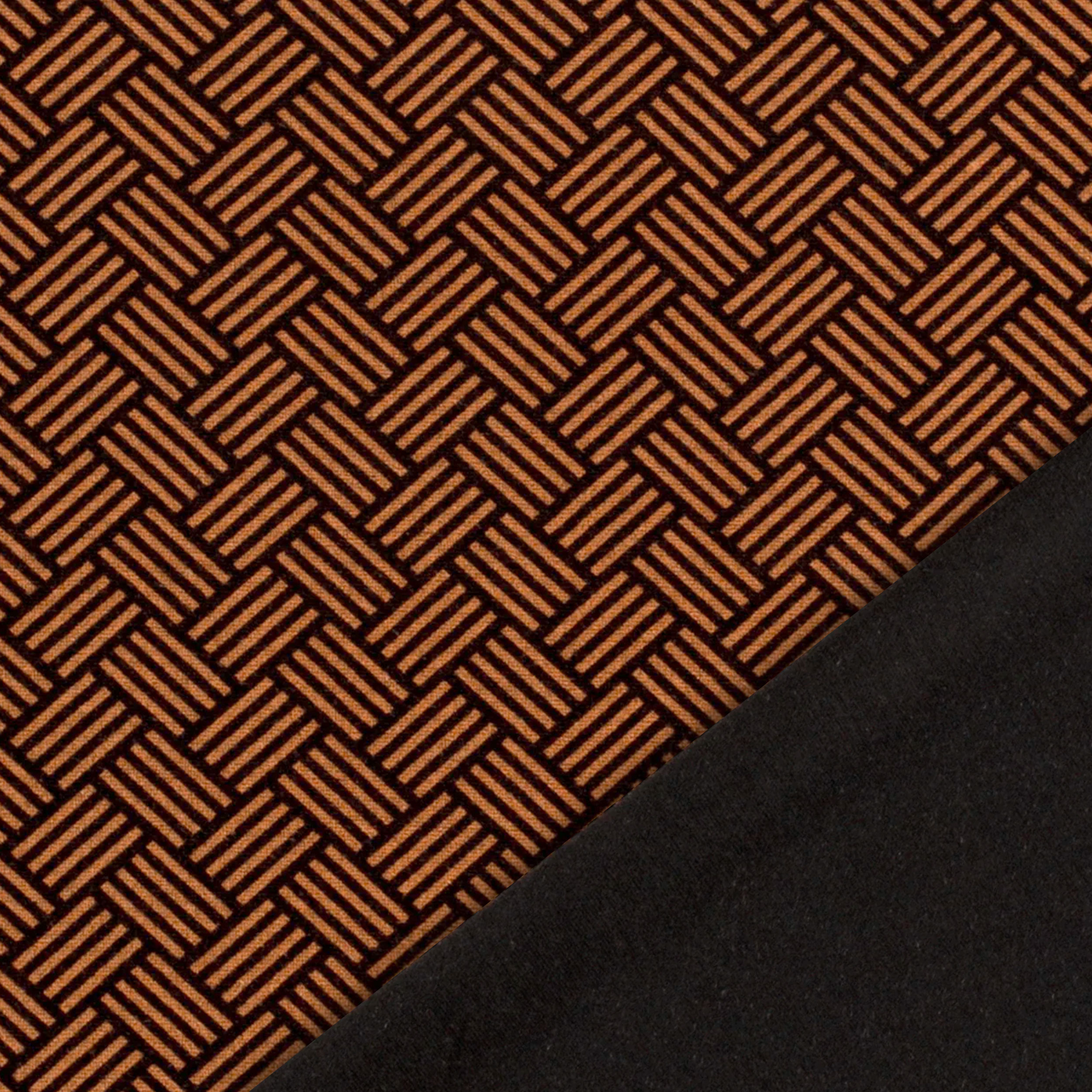 Punto Milano Gemischte Viskose Geometrie Orange und Schwarz