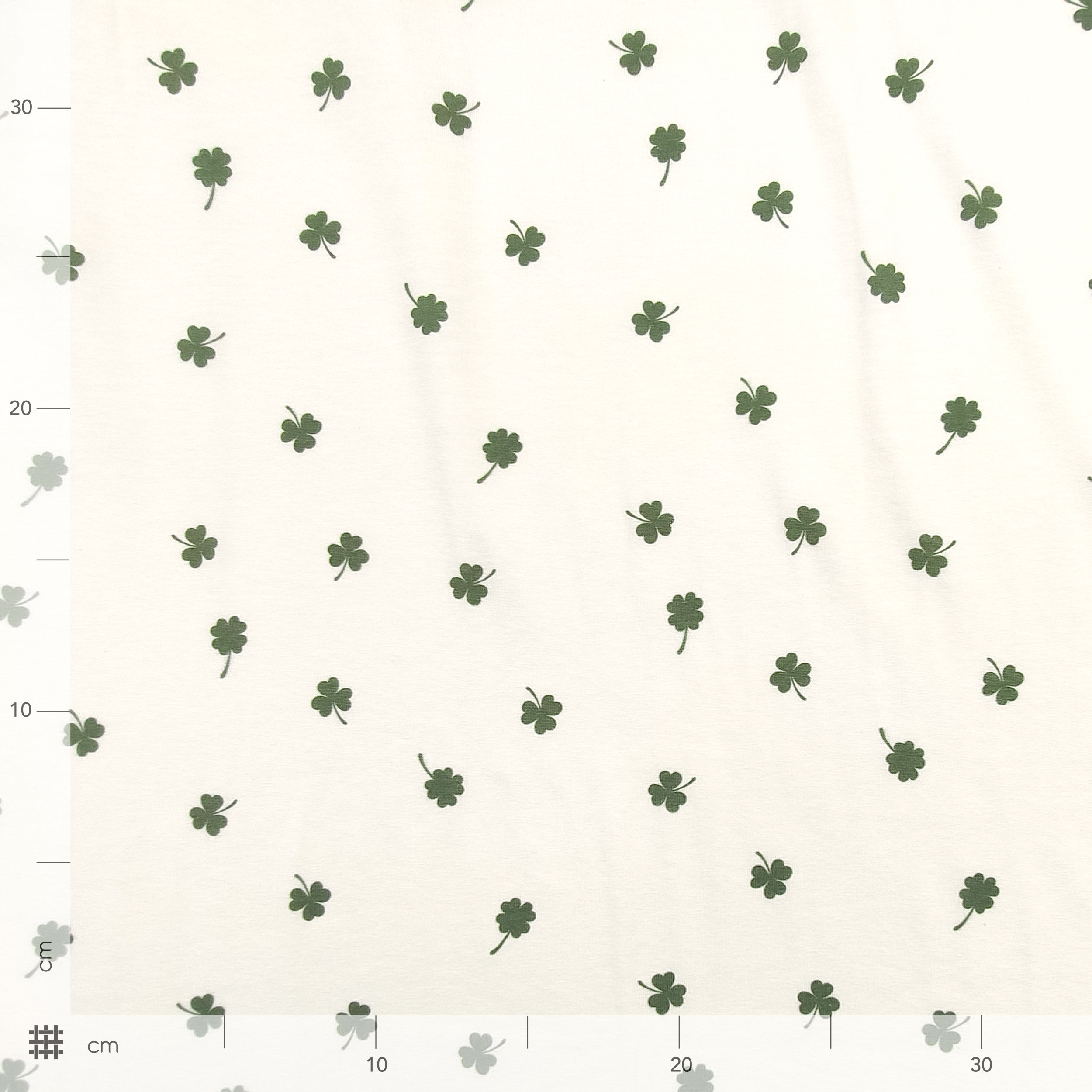 Jersey Cotton Clover Pattern Image