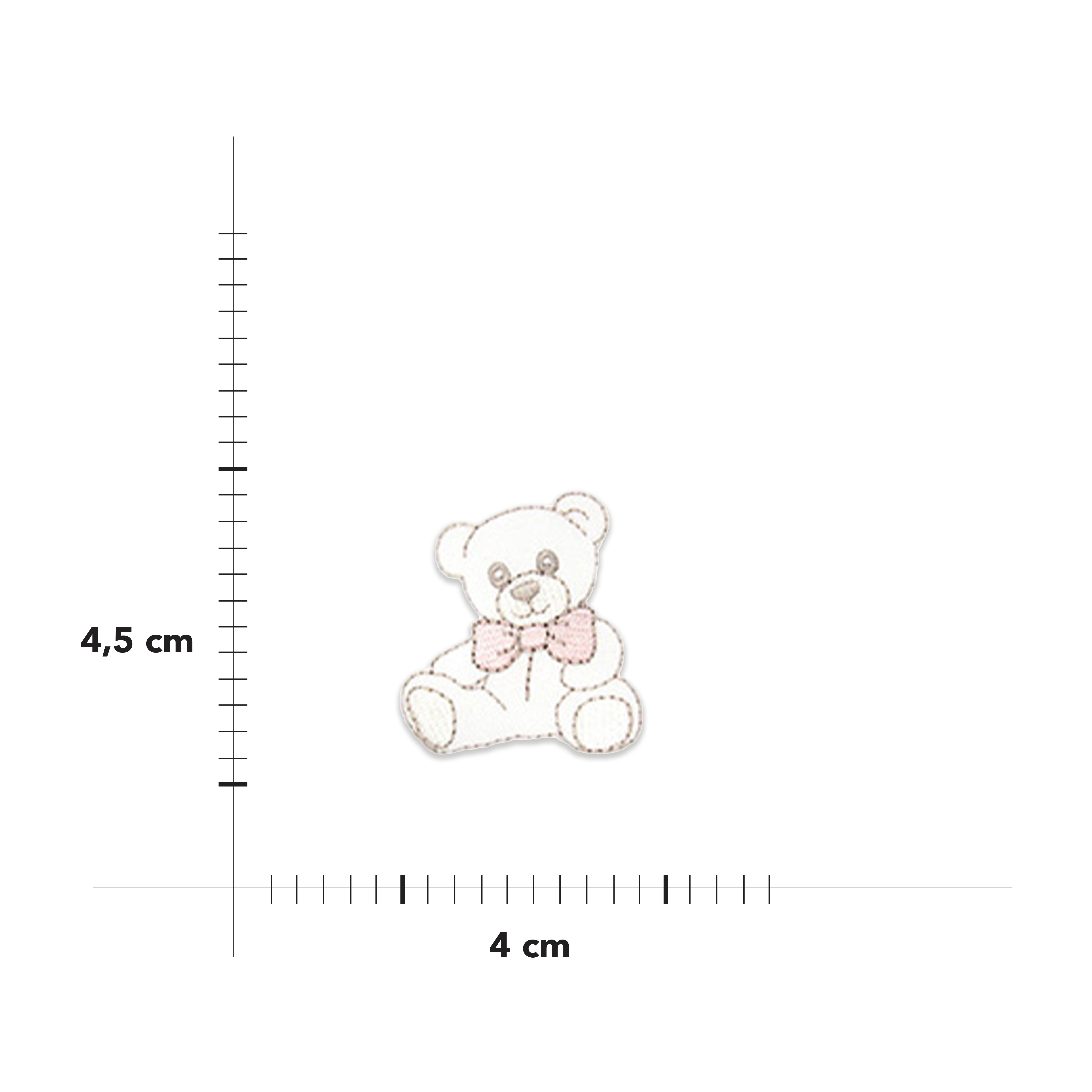 Thermoadhesive application White Papillon Pink Bear Image