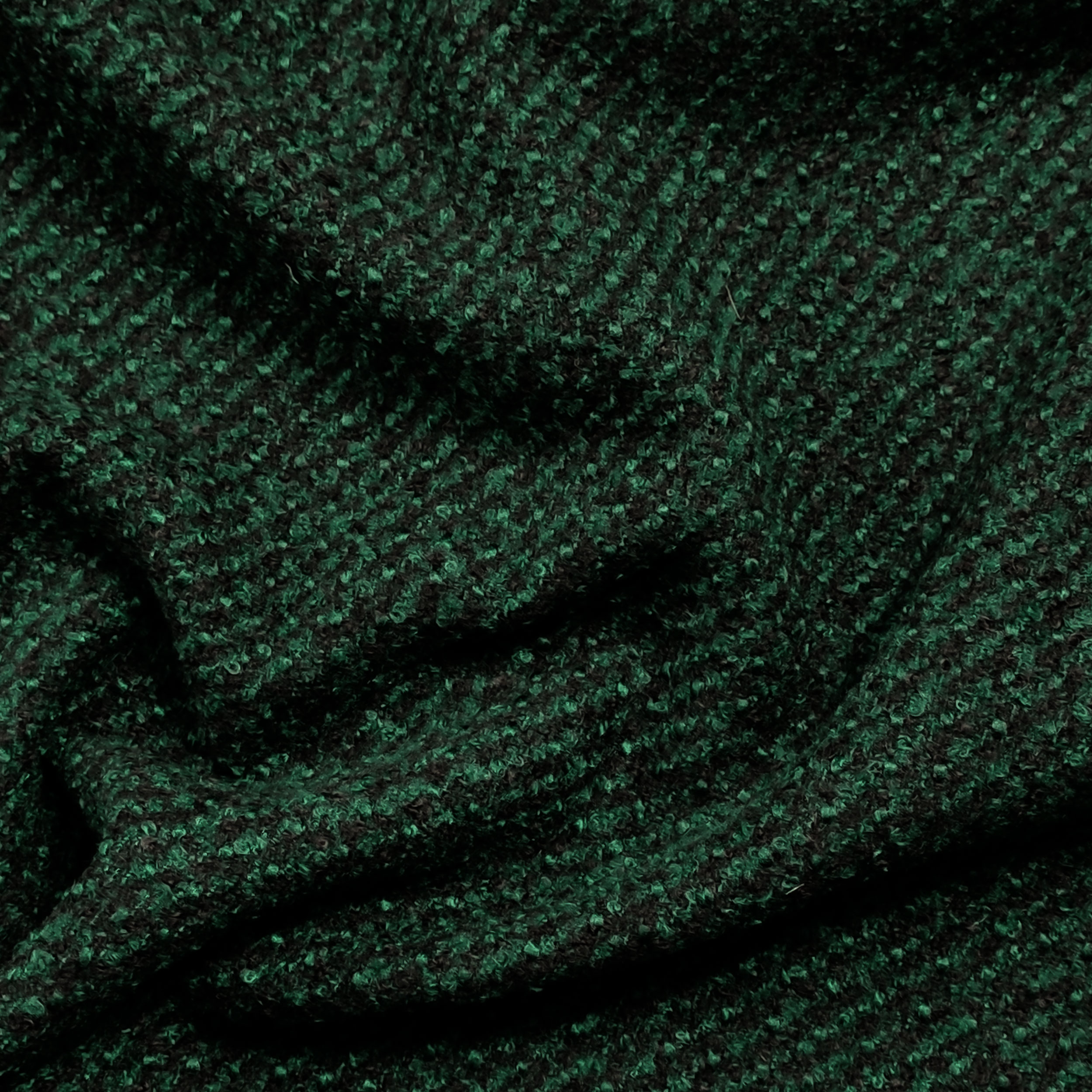 Manteau en tweed vert et noir