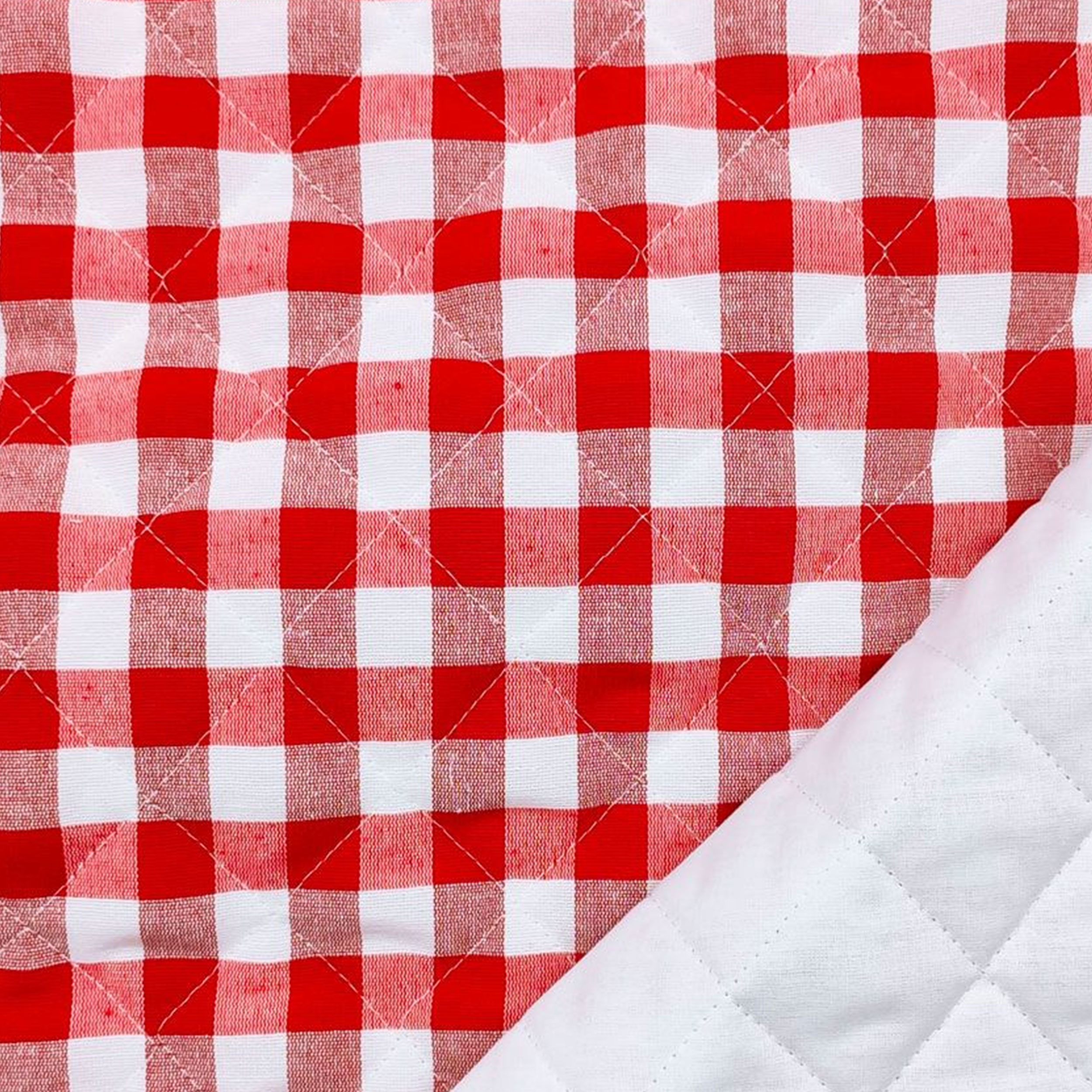 Quilted Gingham - Red  Image