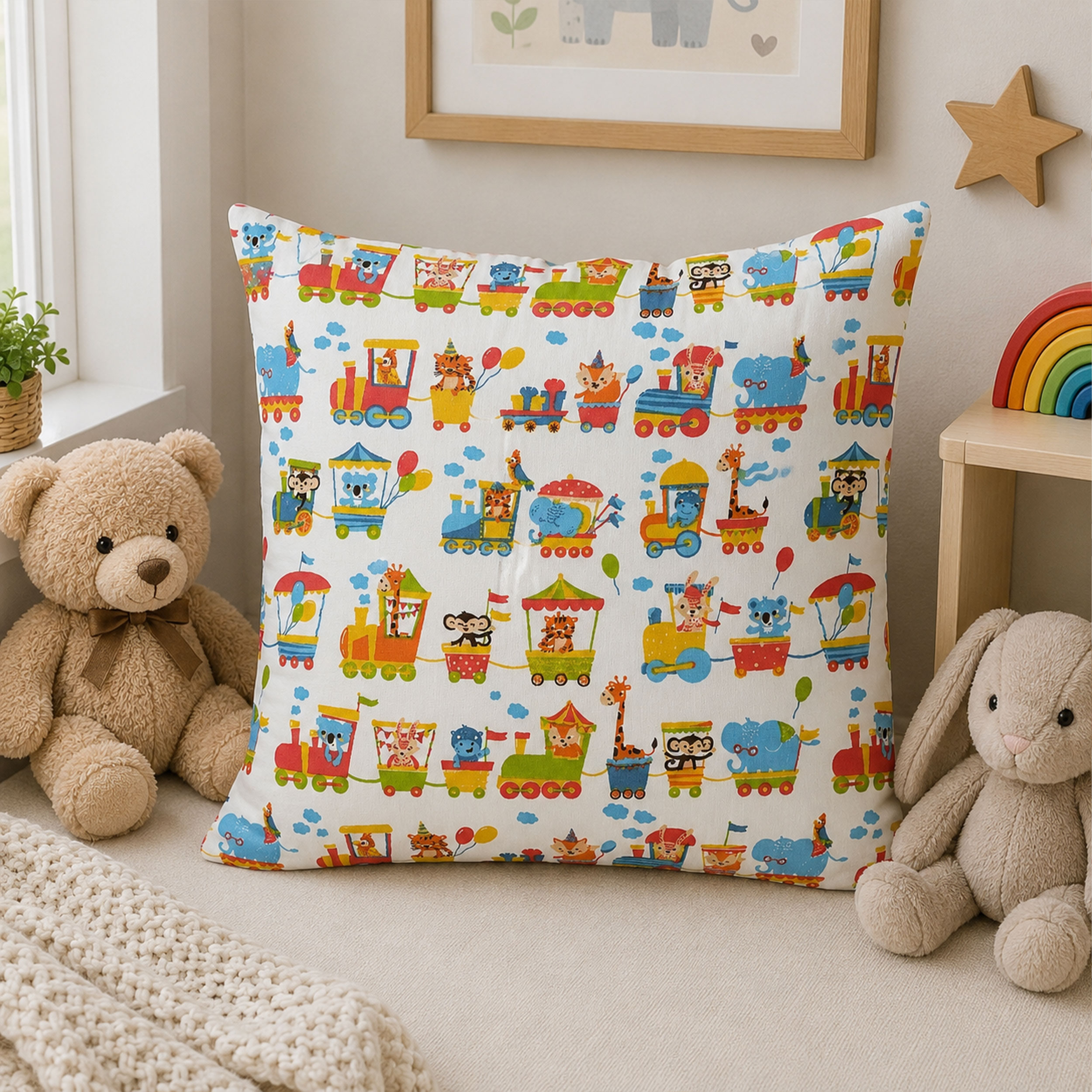 Animal Train Cotton Image