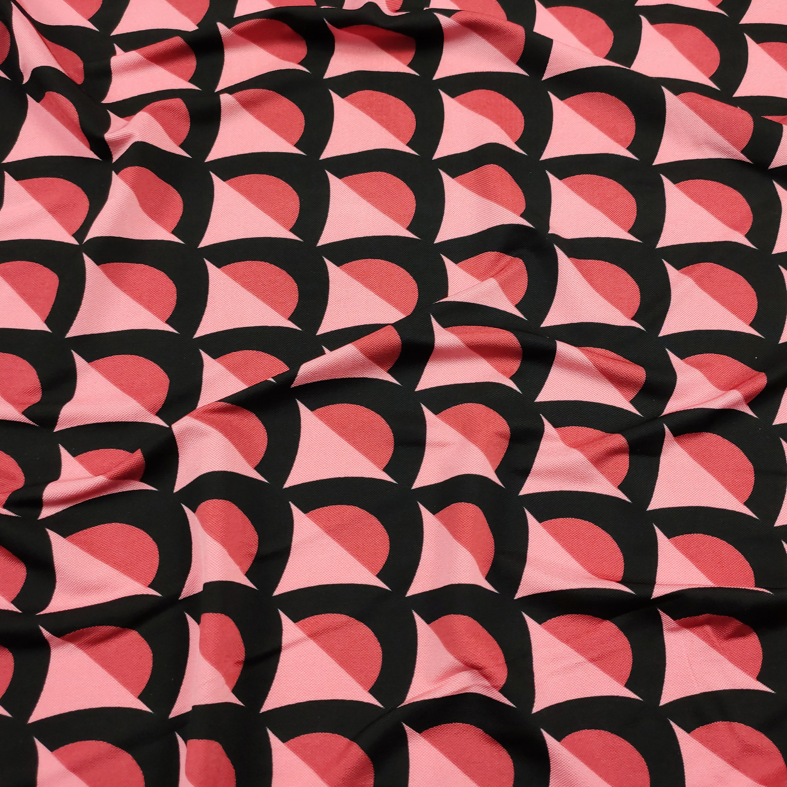 Viscose Silk jersey Abstract Pink Tones
