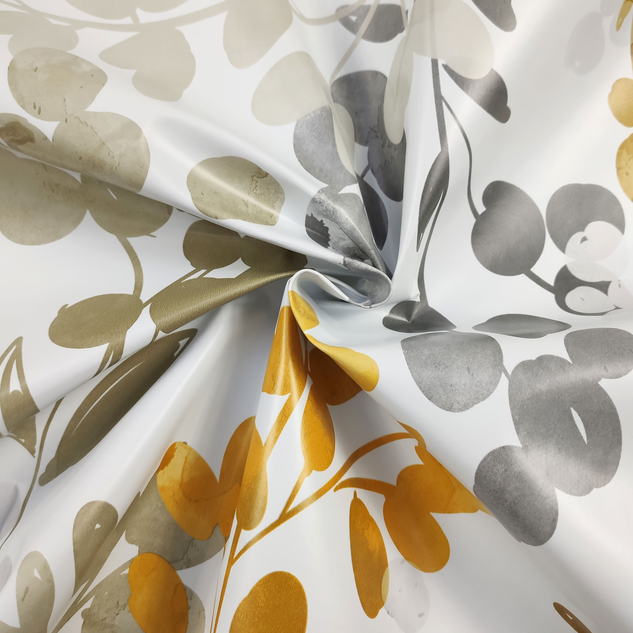 Fabric for Plasticized Tablecloth Watercolour Leaves