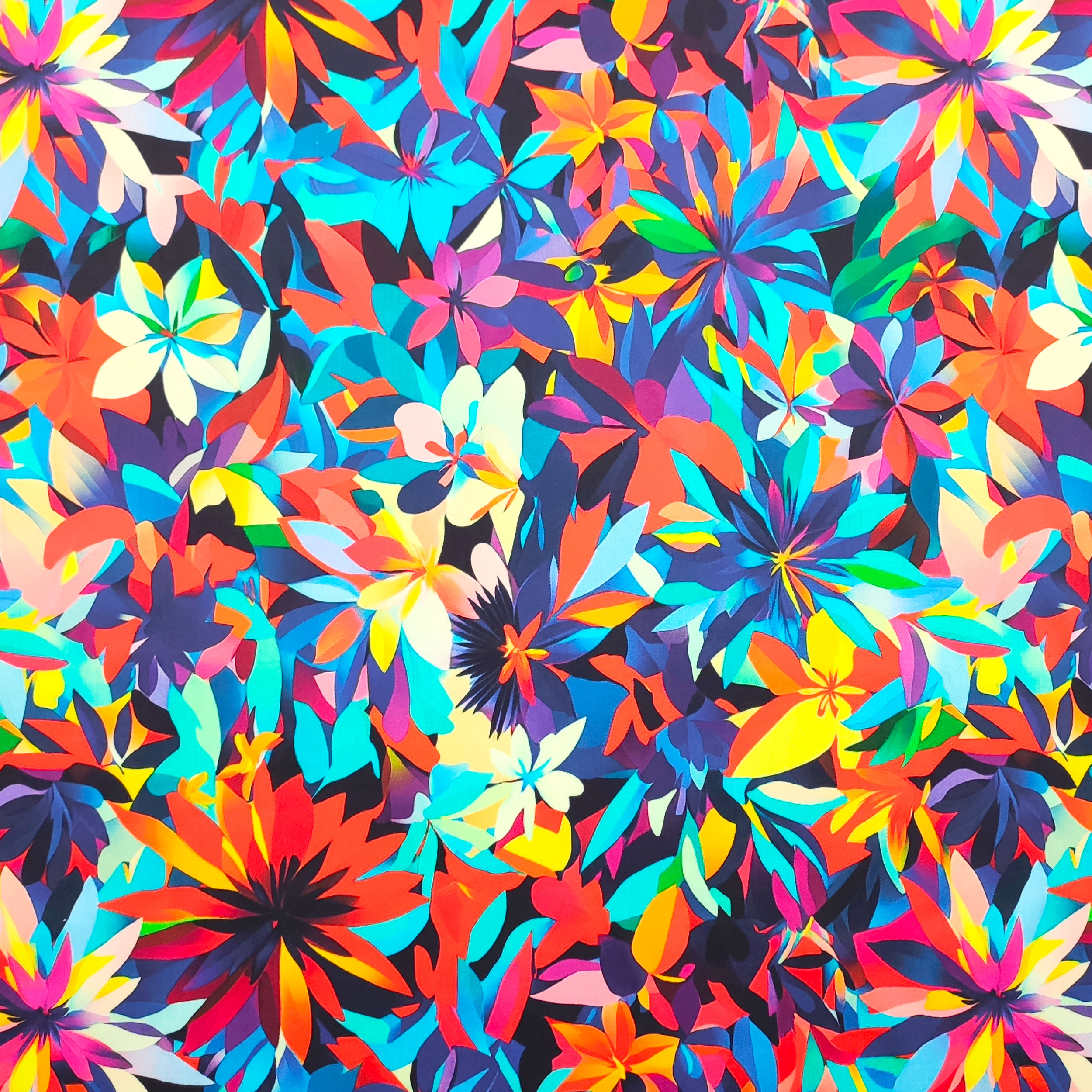 Cotton Satin Flowers Fashion