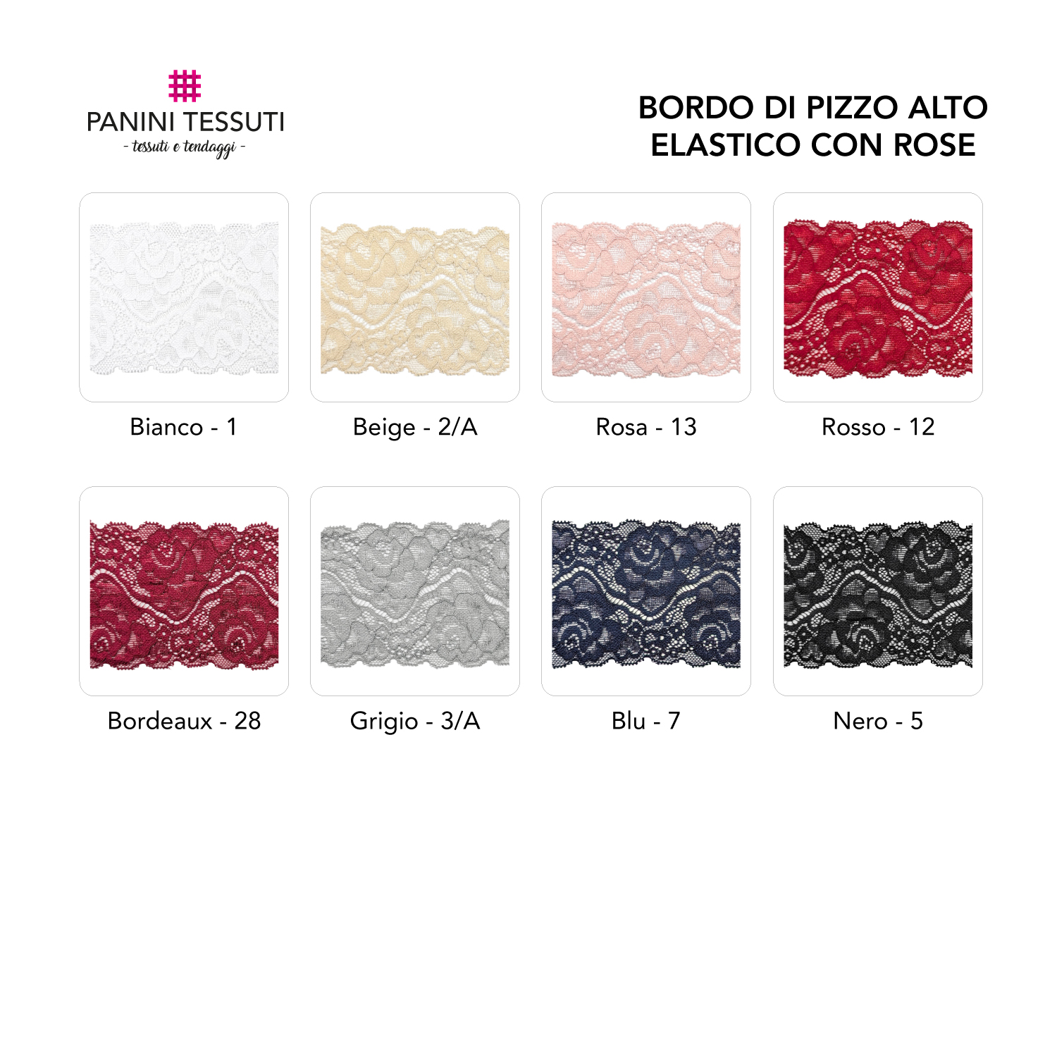 High Elastic Lace Border with Roses Image