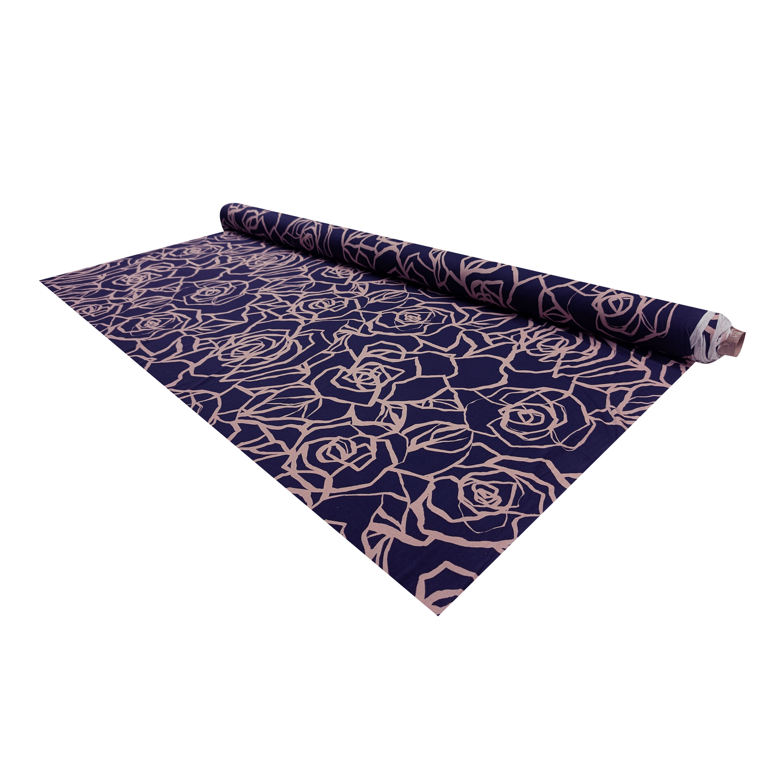 Viscose Jersey Blue Rose Large Image