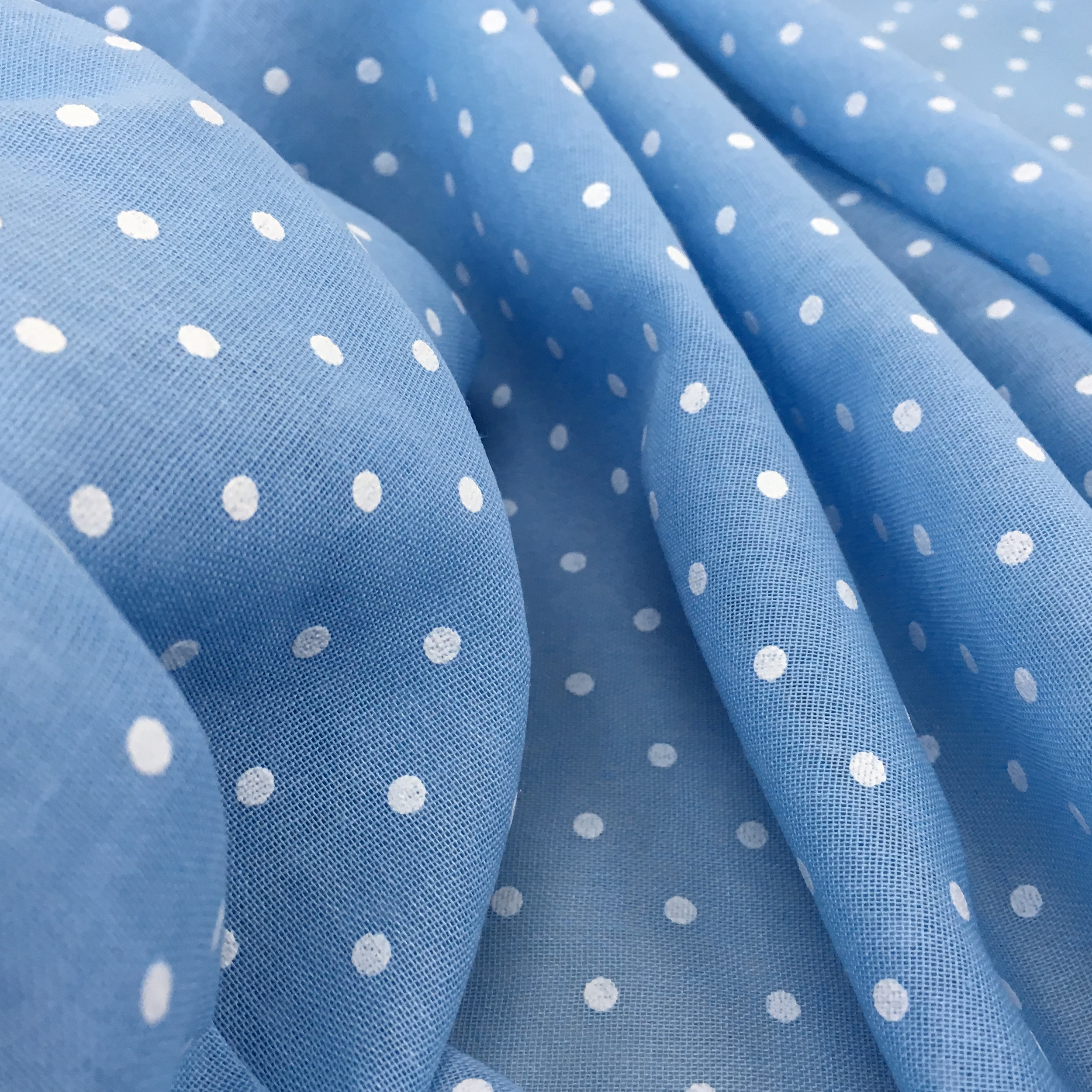 Tissu de tente Mini Polka Dot - Base bleu clair Image
