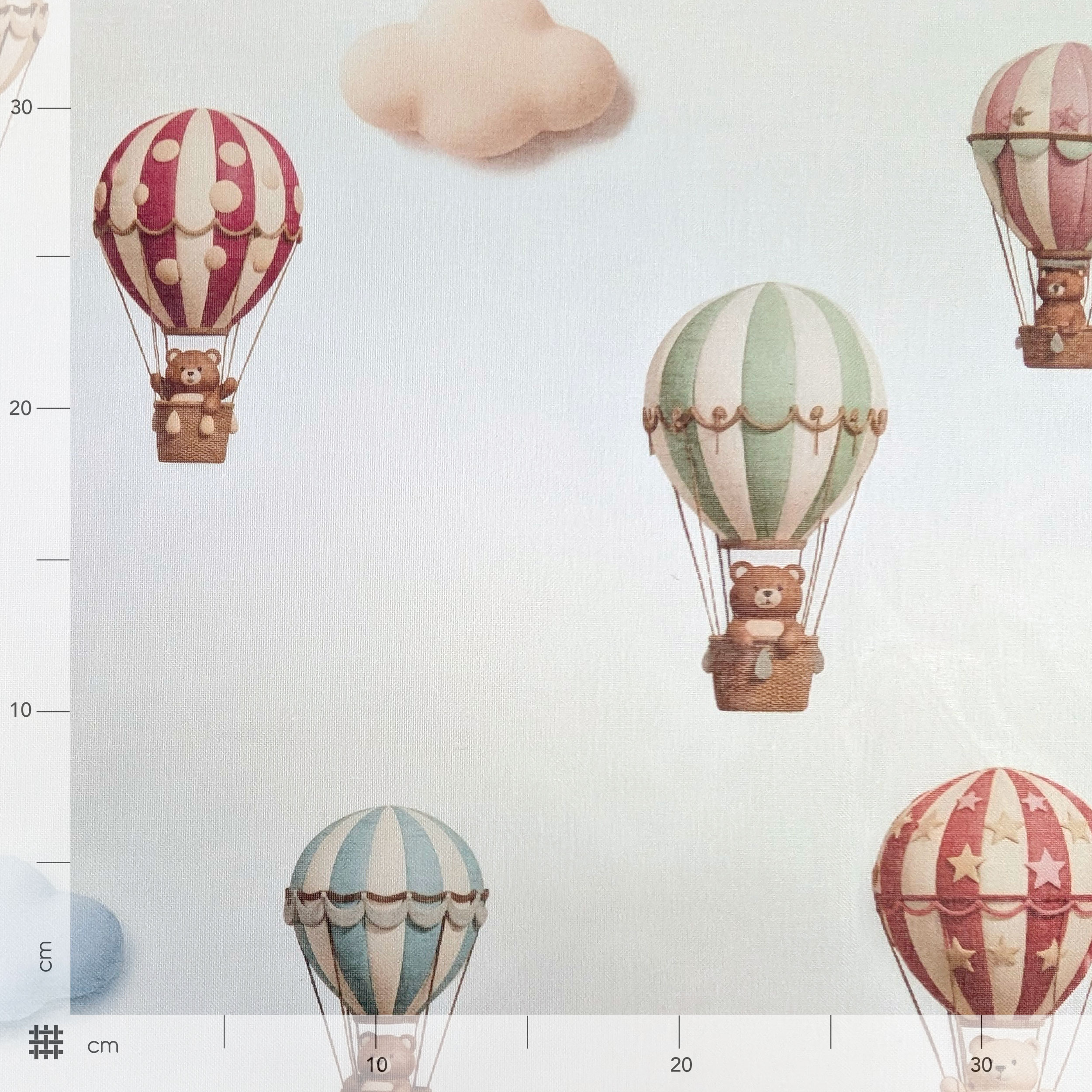 Tent Fabric Balloons and Bears Image