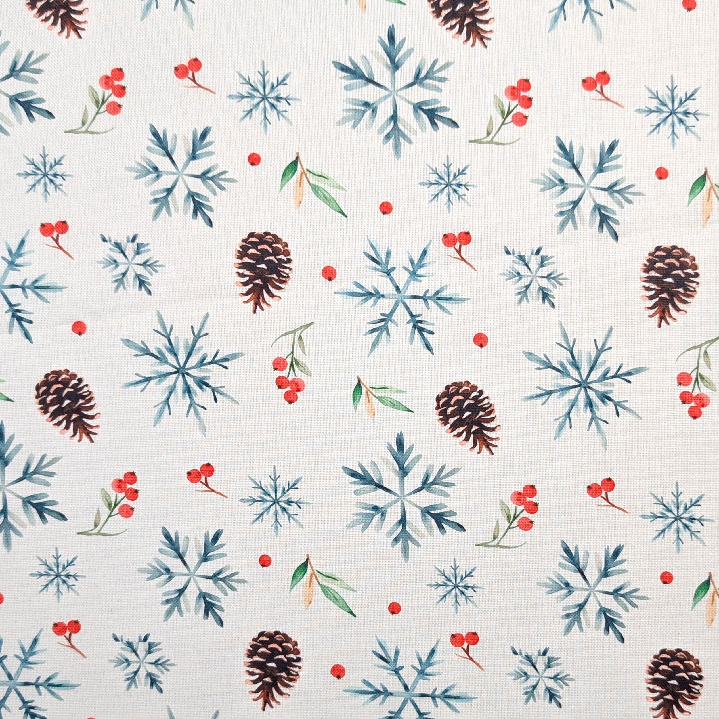 Panama Hat with Snowflake and Pine Cone Design Image