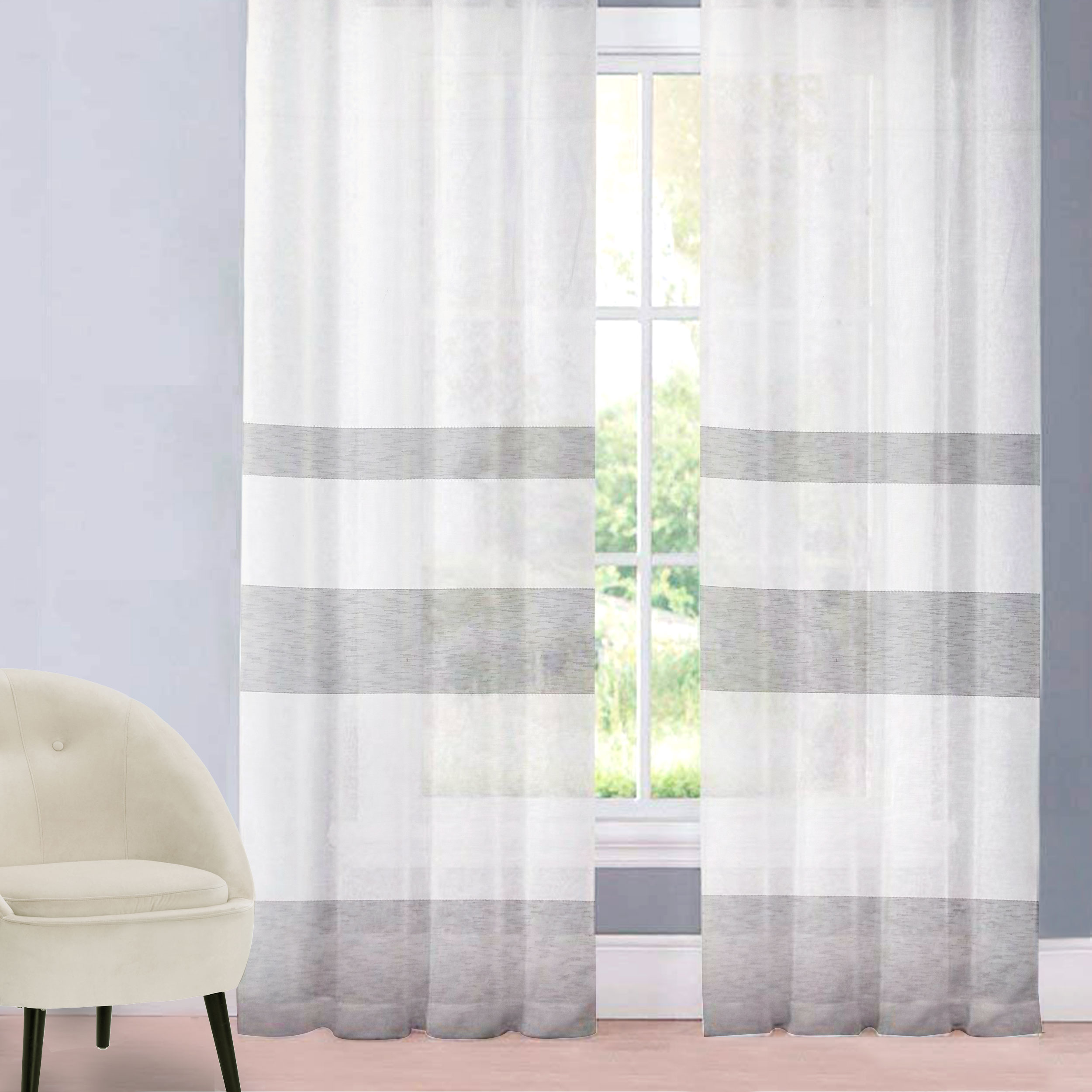 Bandes de rideau en tissu Ajour Grey