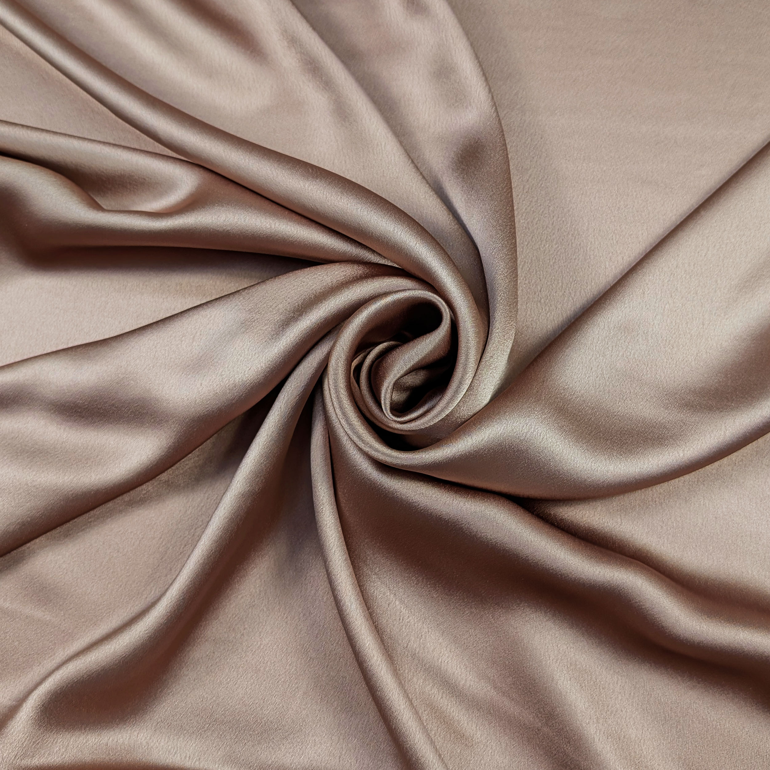 Satin Cady Viskose Seide Dunkel Puder