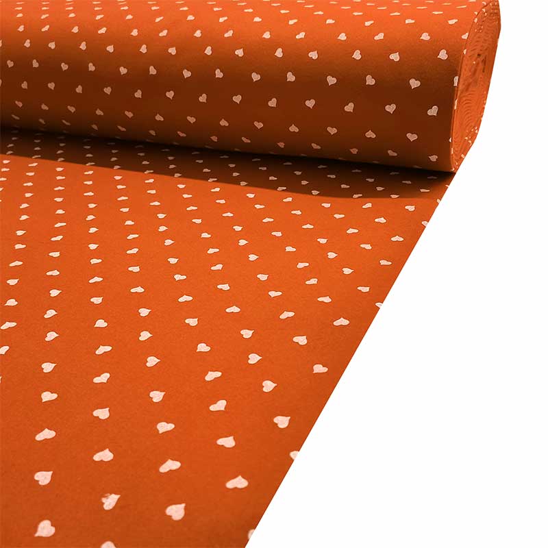 Pannolenci Orange White Hearts Image