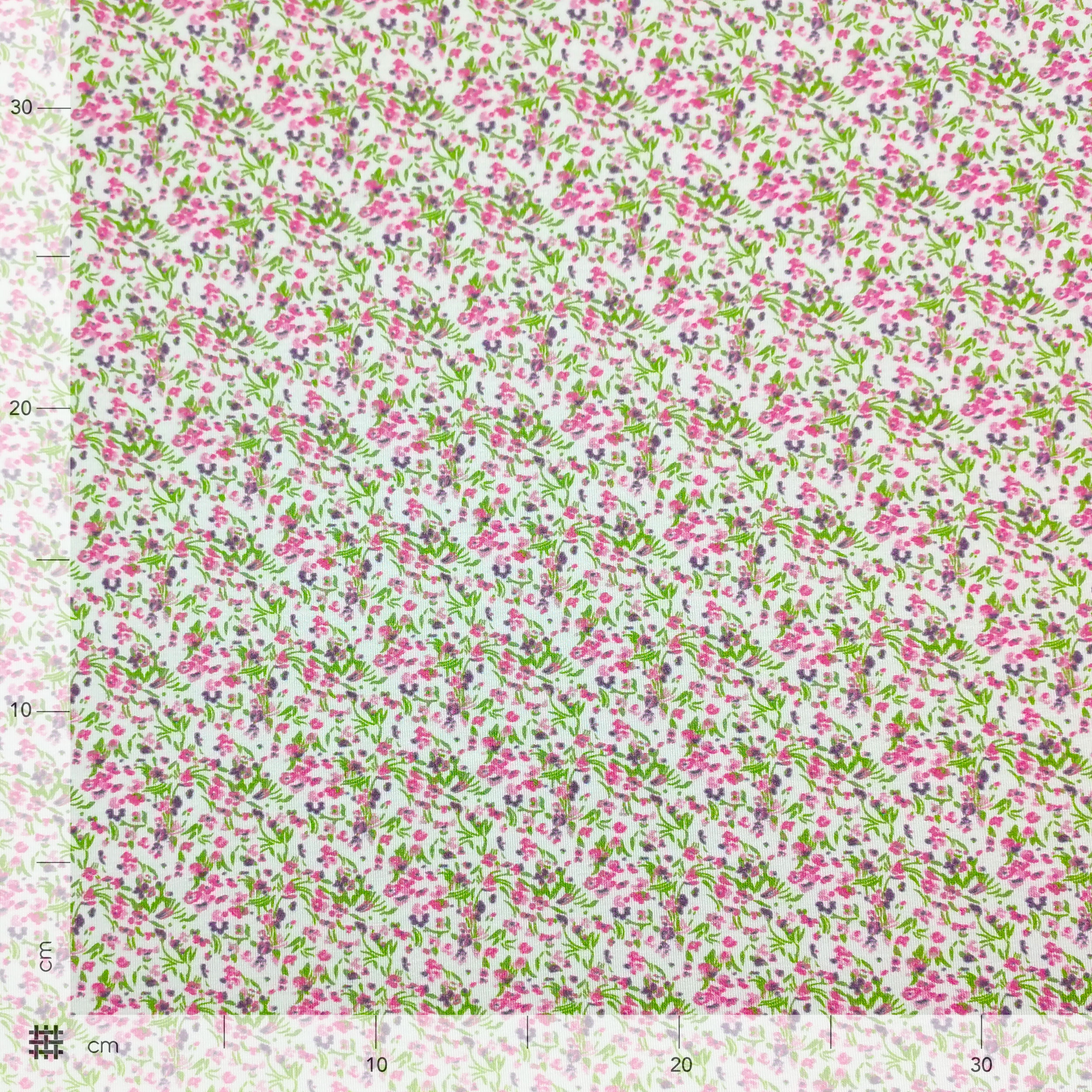 Bielastic Jersey Flores Rosas y Moradas