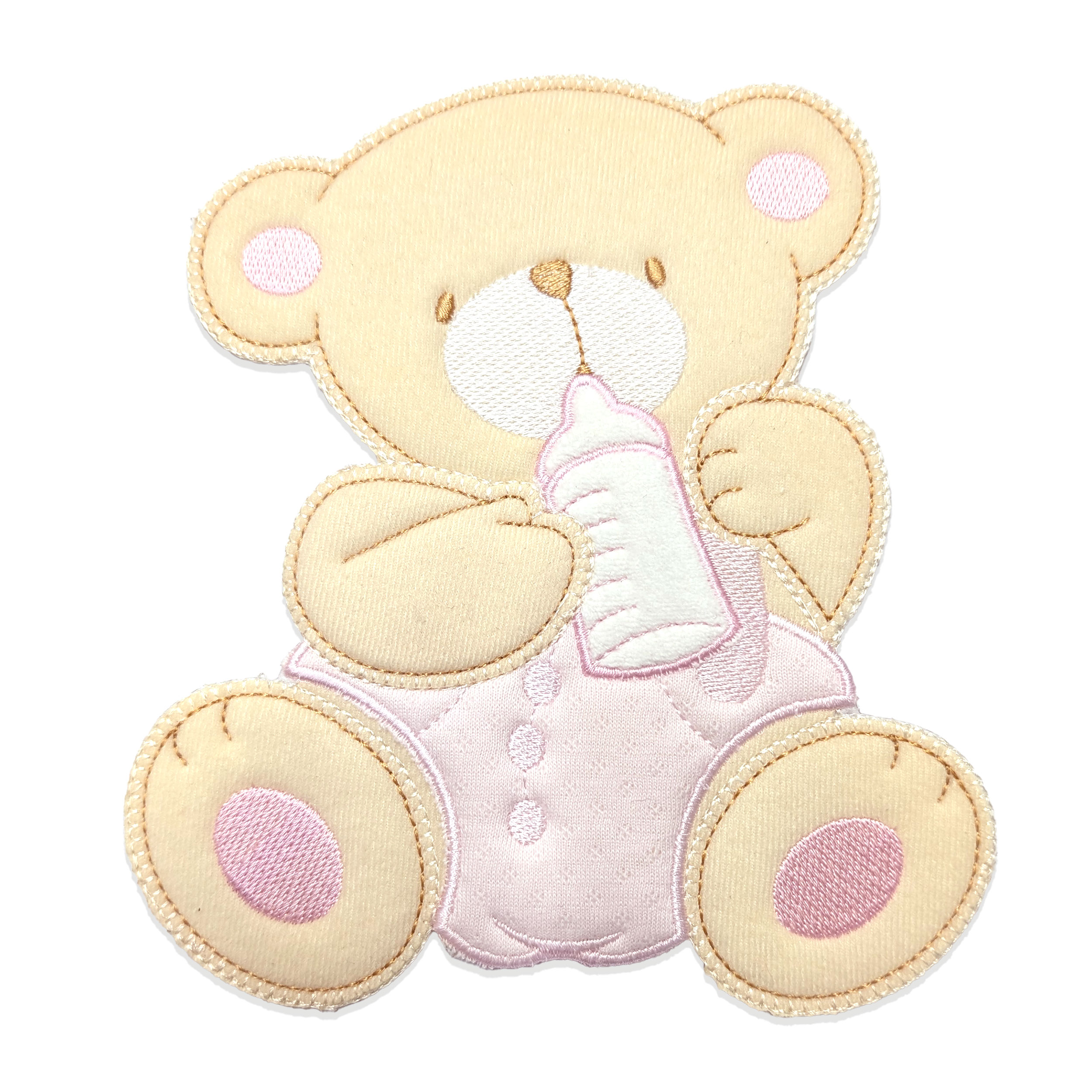 Thermoadhesive application Teddy Bear with Baby Bottle Image