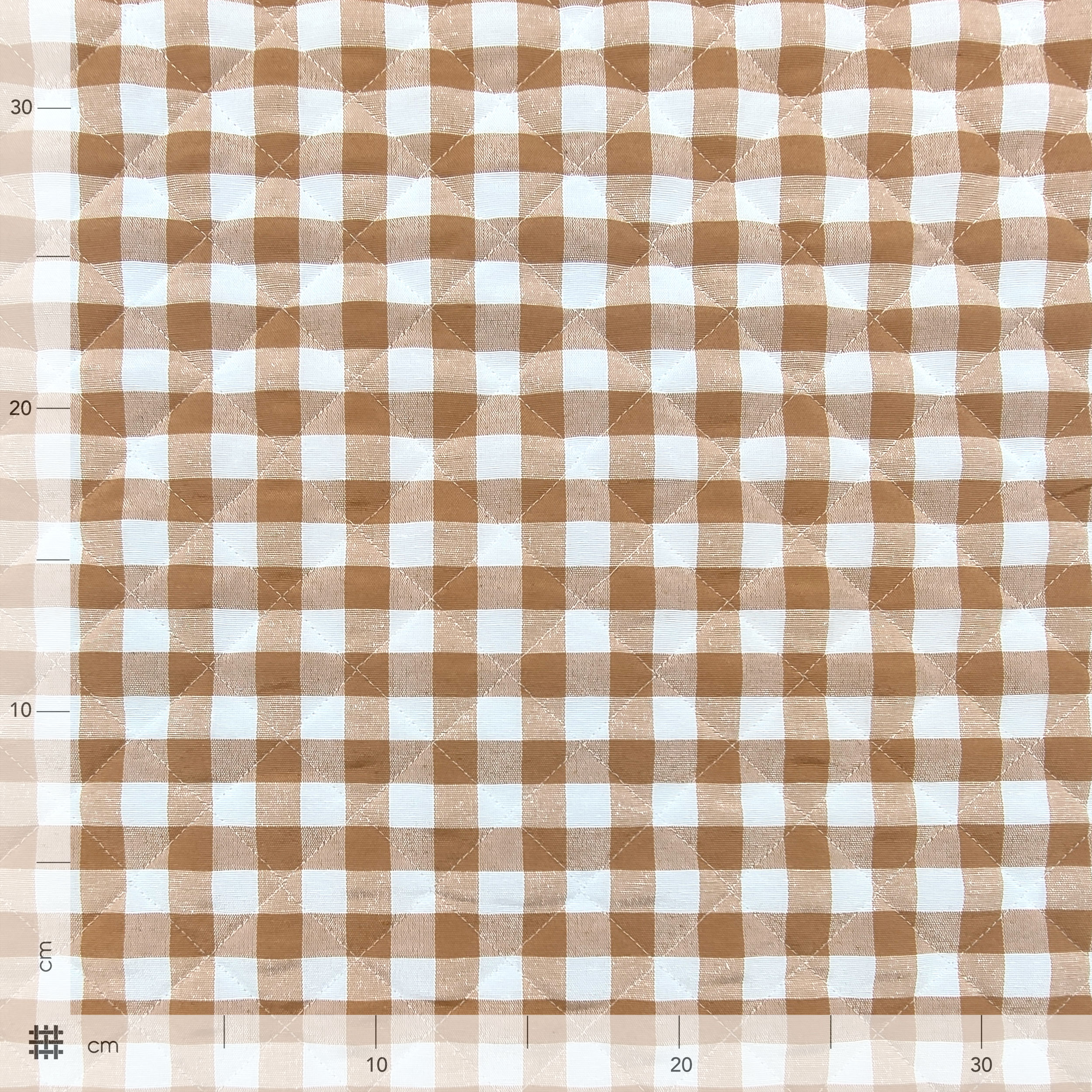 Quilted Biscuit Check Fabric