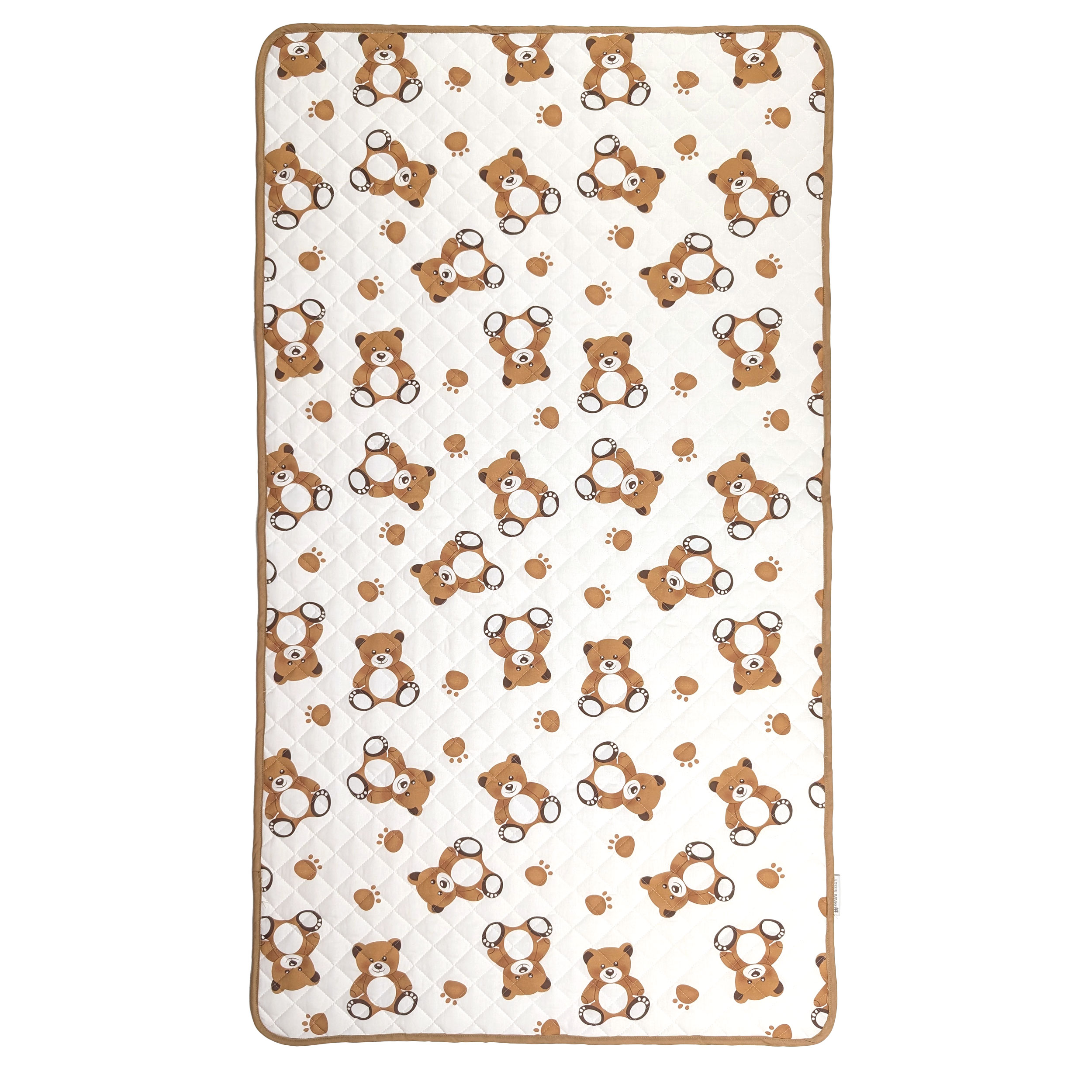 White Background Teddy Bears Blanket Image