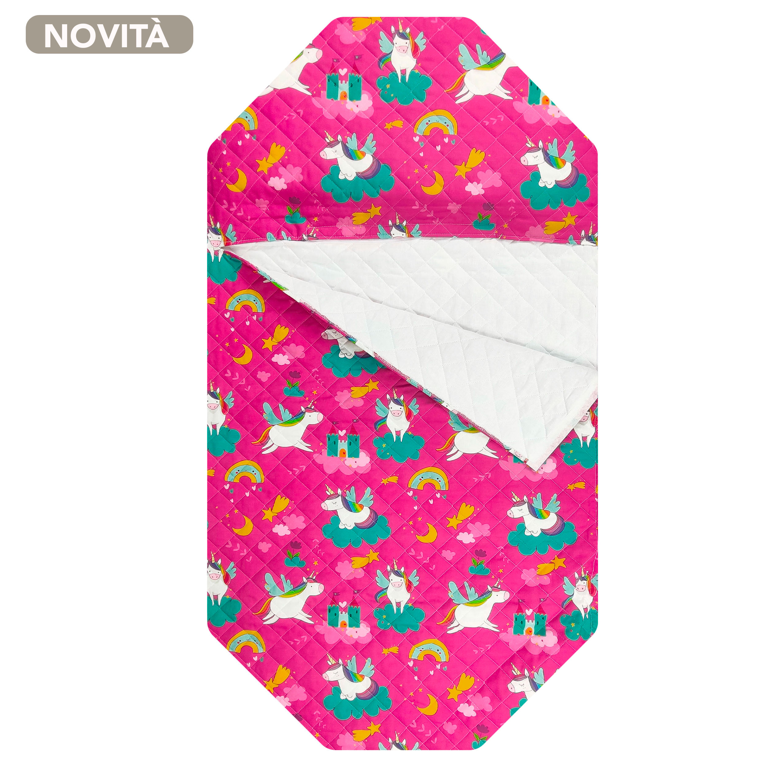 Shaped Sleeping Bag for Brandy Unicorns and Castles Image