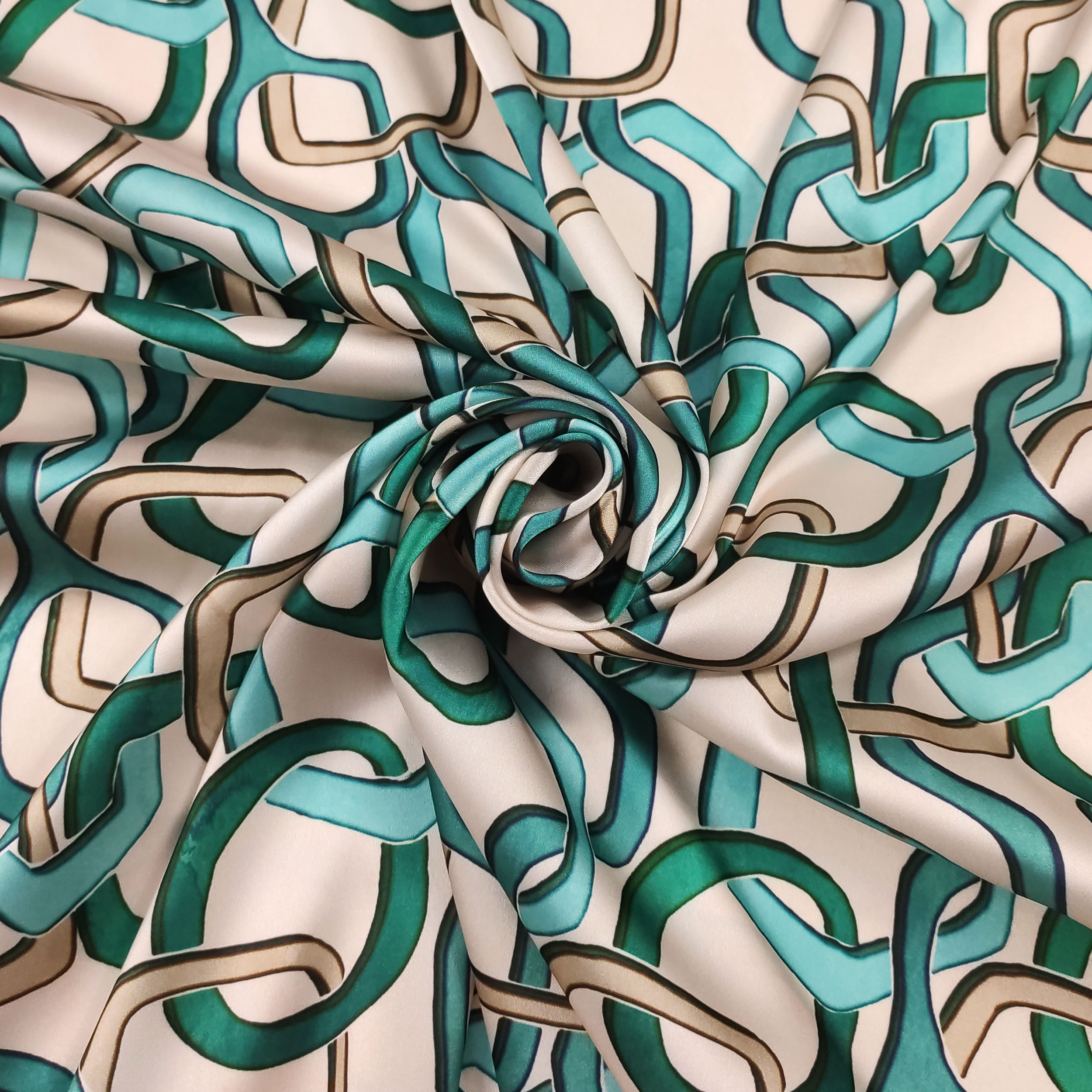 Juego de cadenas de raso elástico Tonos verdes