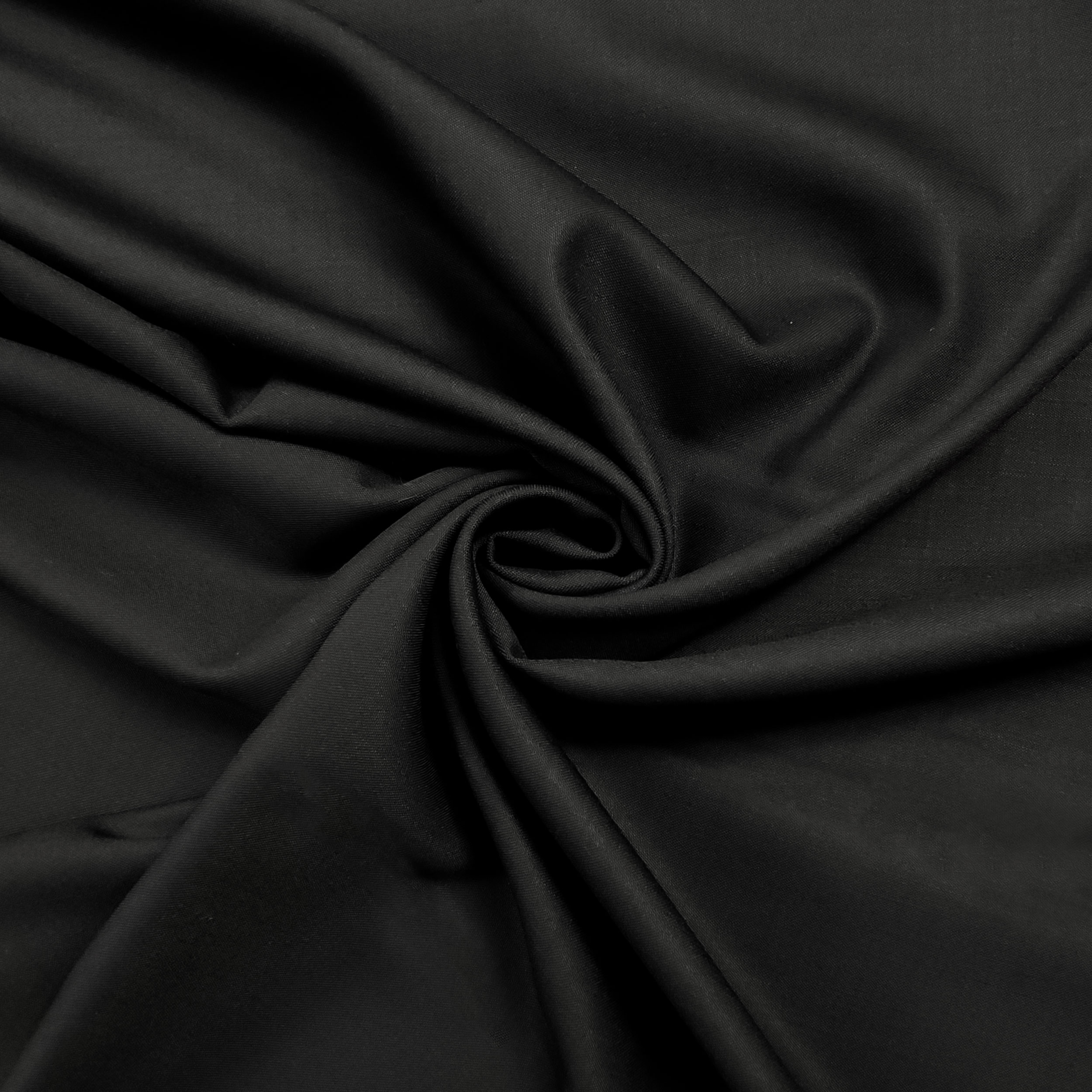 Black Stretch Wool Satin Image