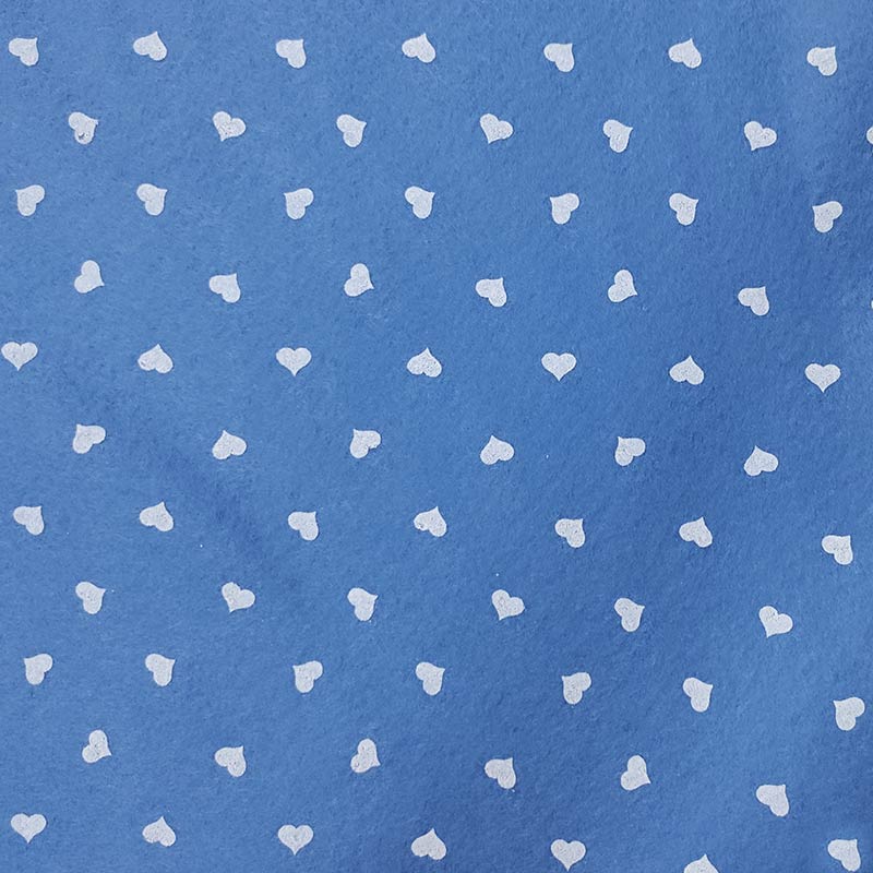 Soft Thin Felt - White Hearts Image
